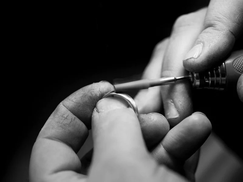 Ring cleaning workshop bench