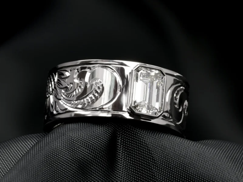 Bespoke Commission: Laboratory-Grown Diamond in White Gold with Engraving