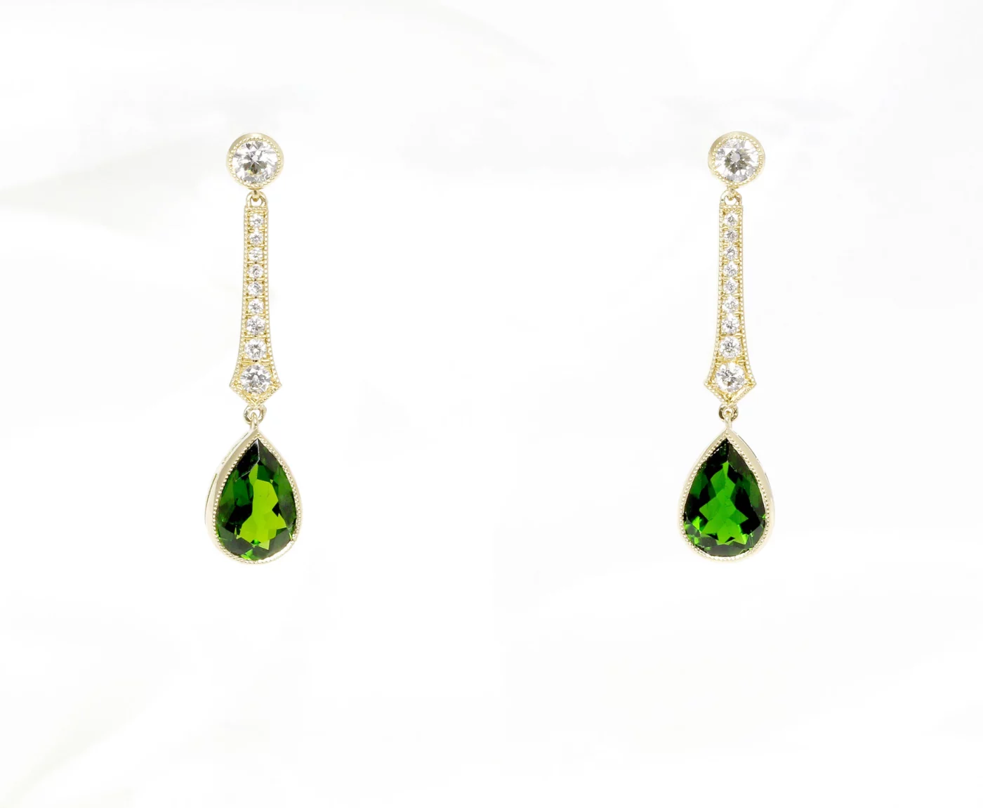 Tourmaline & Diamond Earrings 