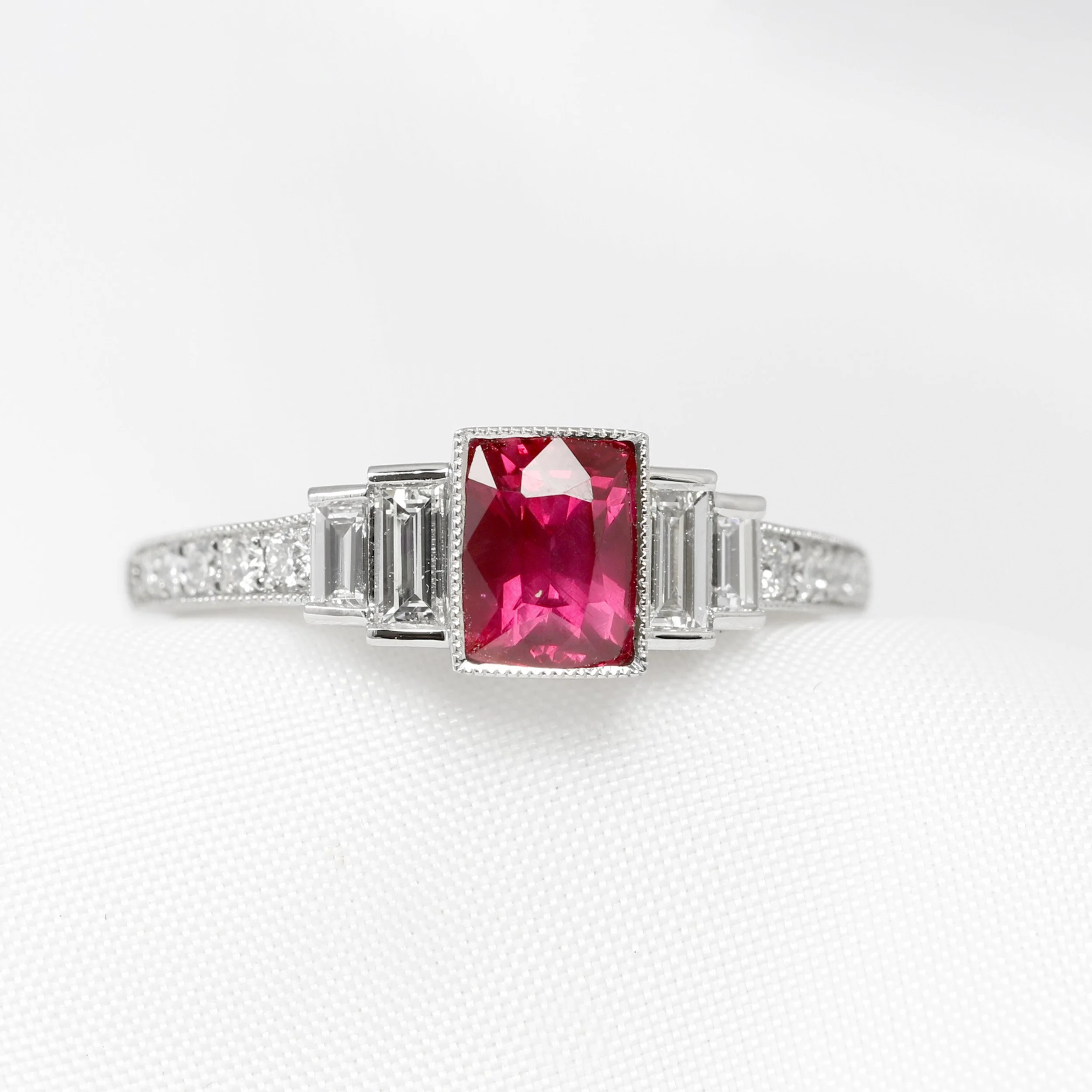 Ruby & Diamond Ring in Platinum