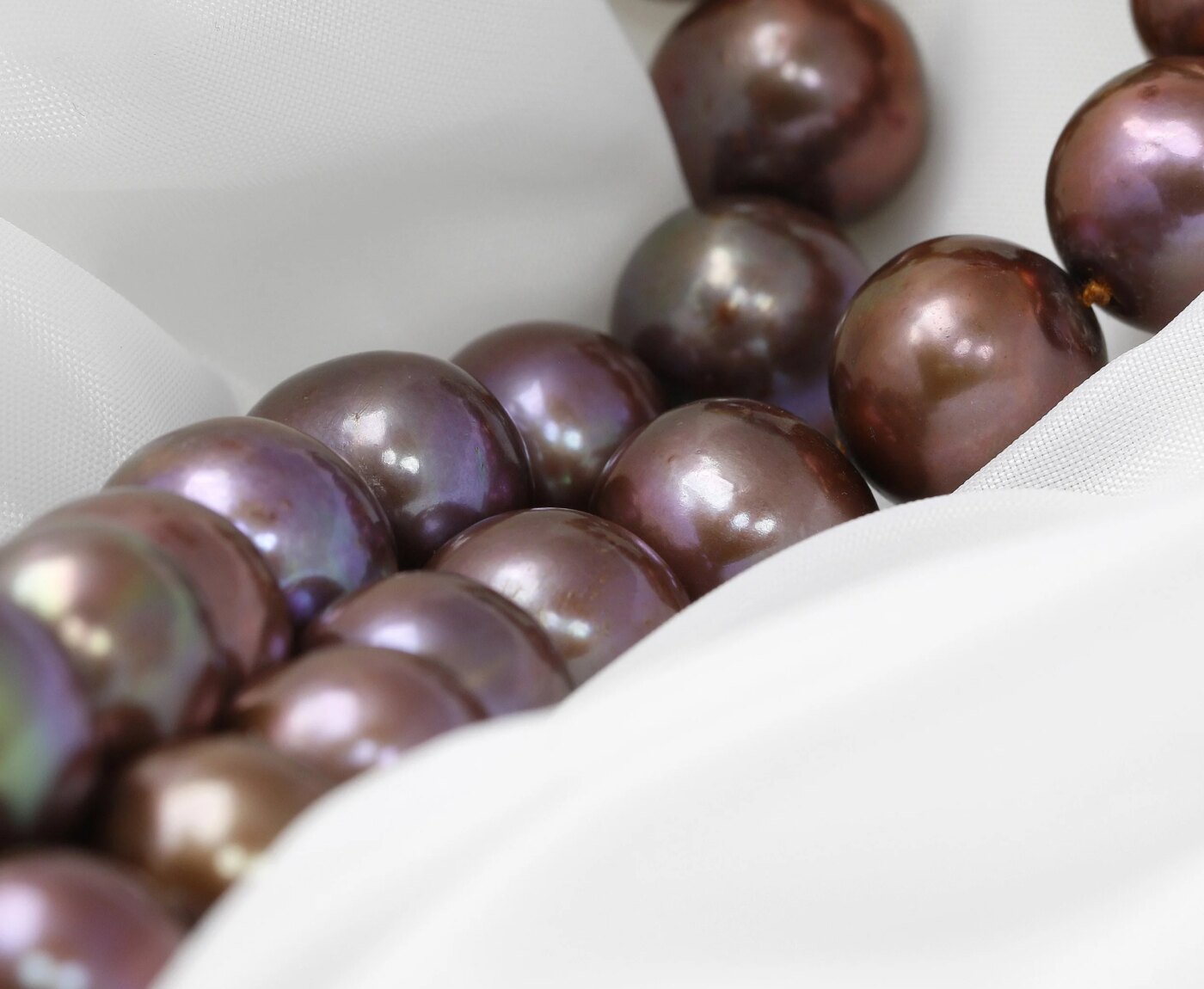 Cultured Pearl Necklace - Copper Colour