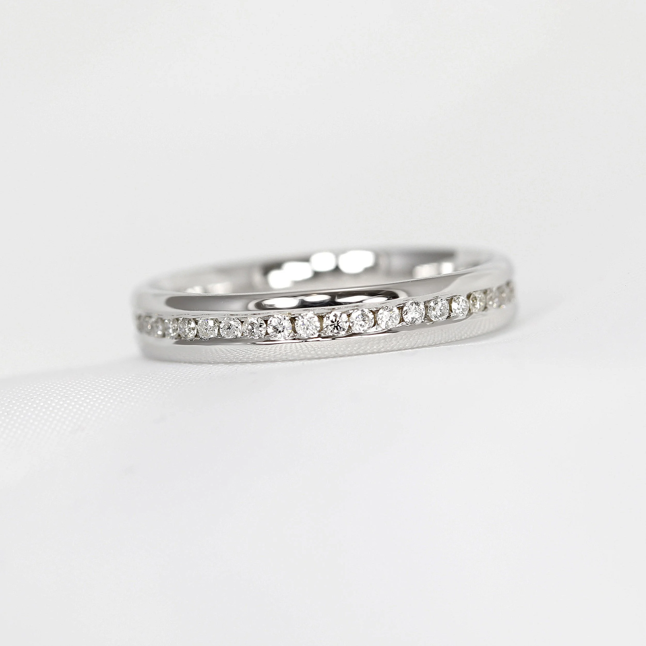 Diamond Full Eternity Ring in White Gold