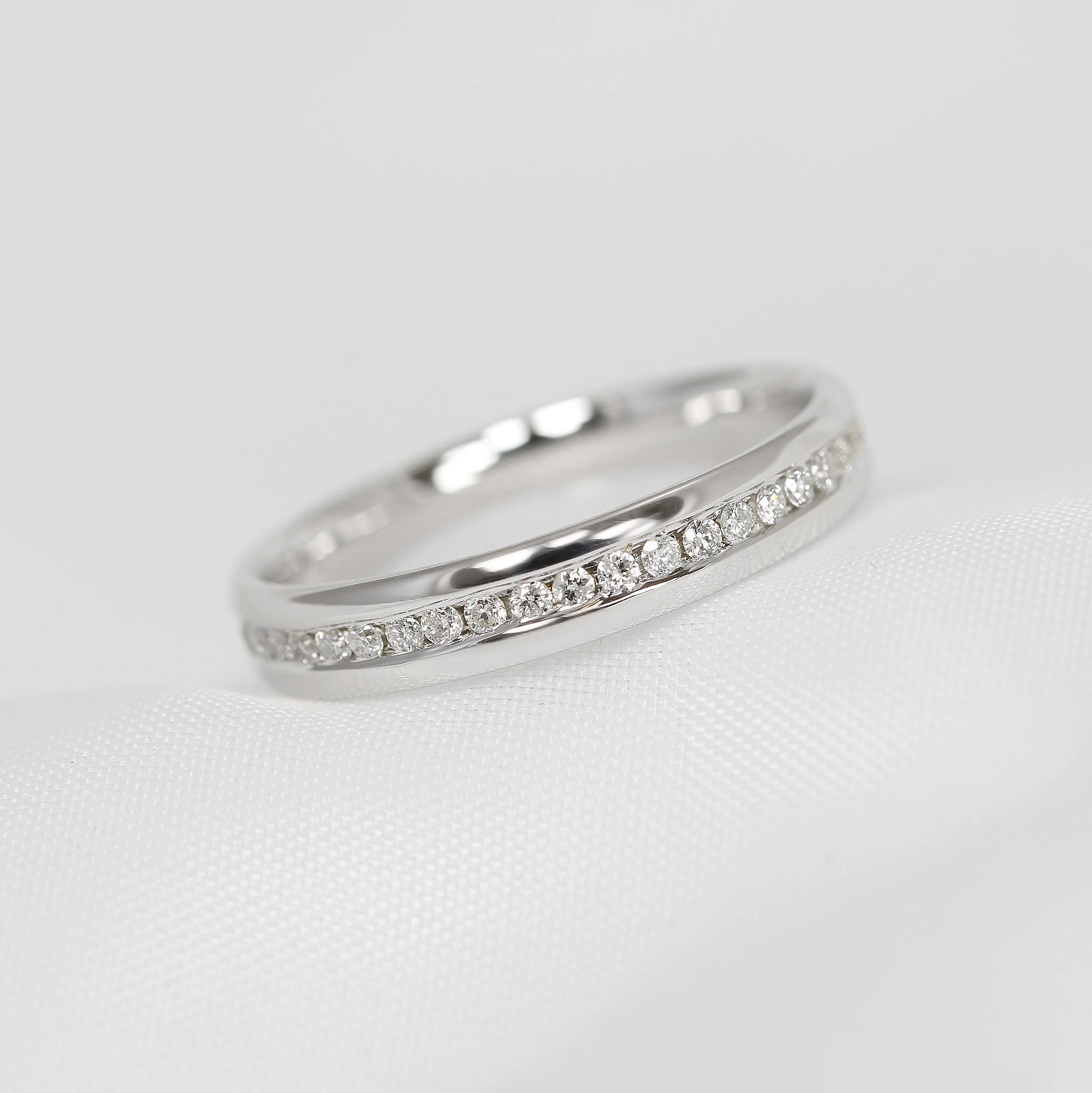 Diamond Full Eternity Ring in White Gold