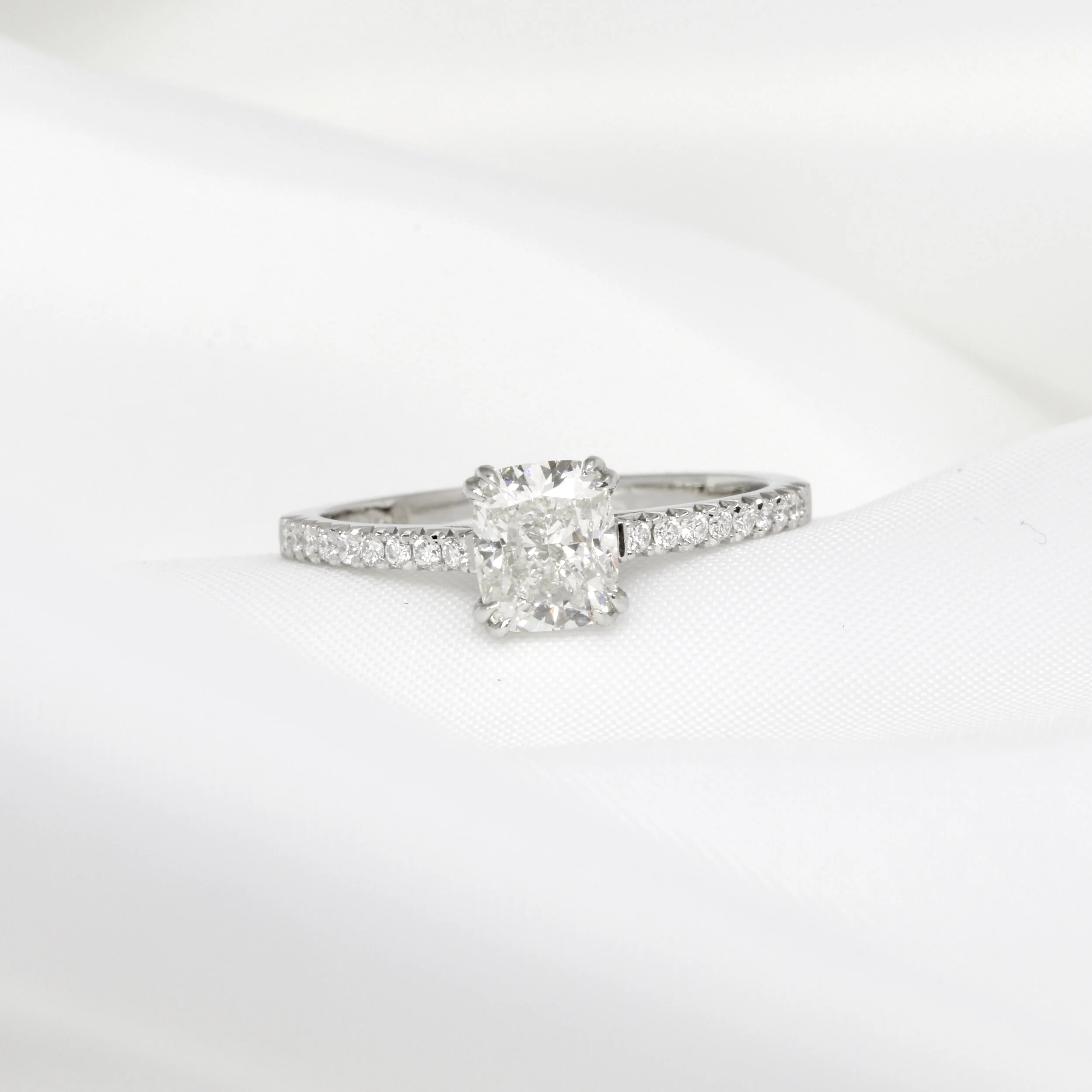 1.11ct Cushion Cut Diamond Ring in Platinum