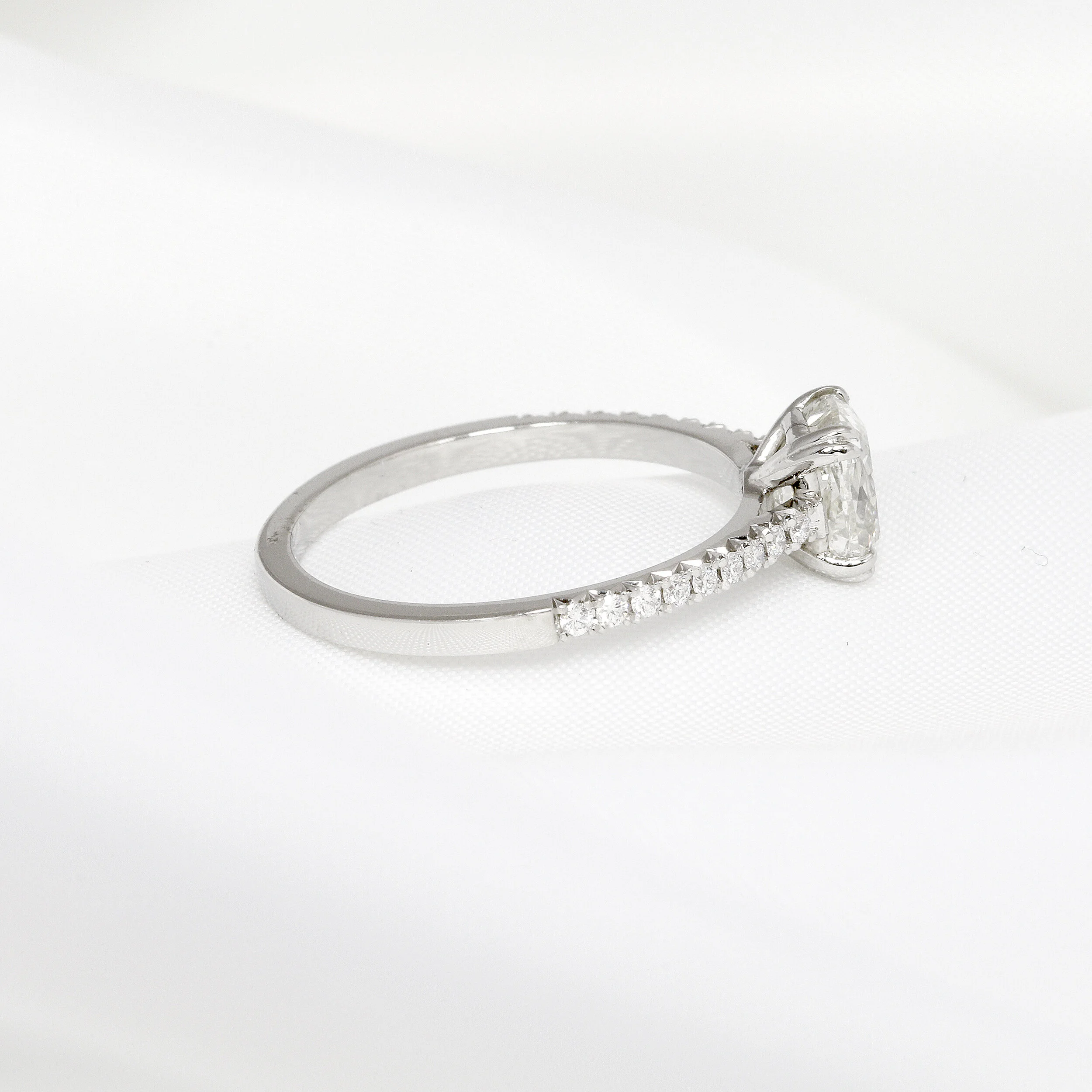 1.11ct Cushion Cut Diamond Ring in Platinum