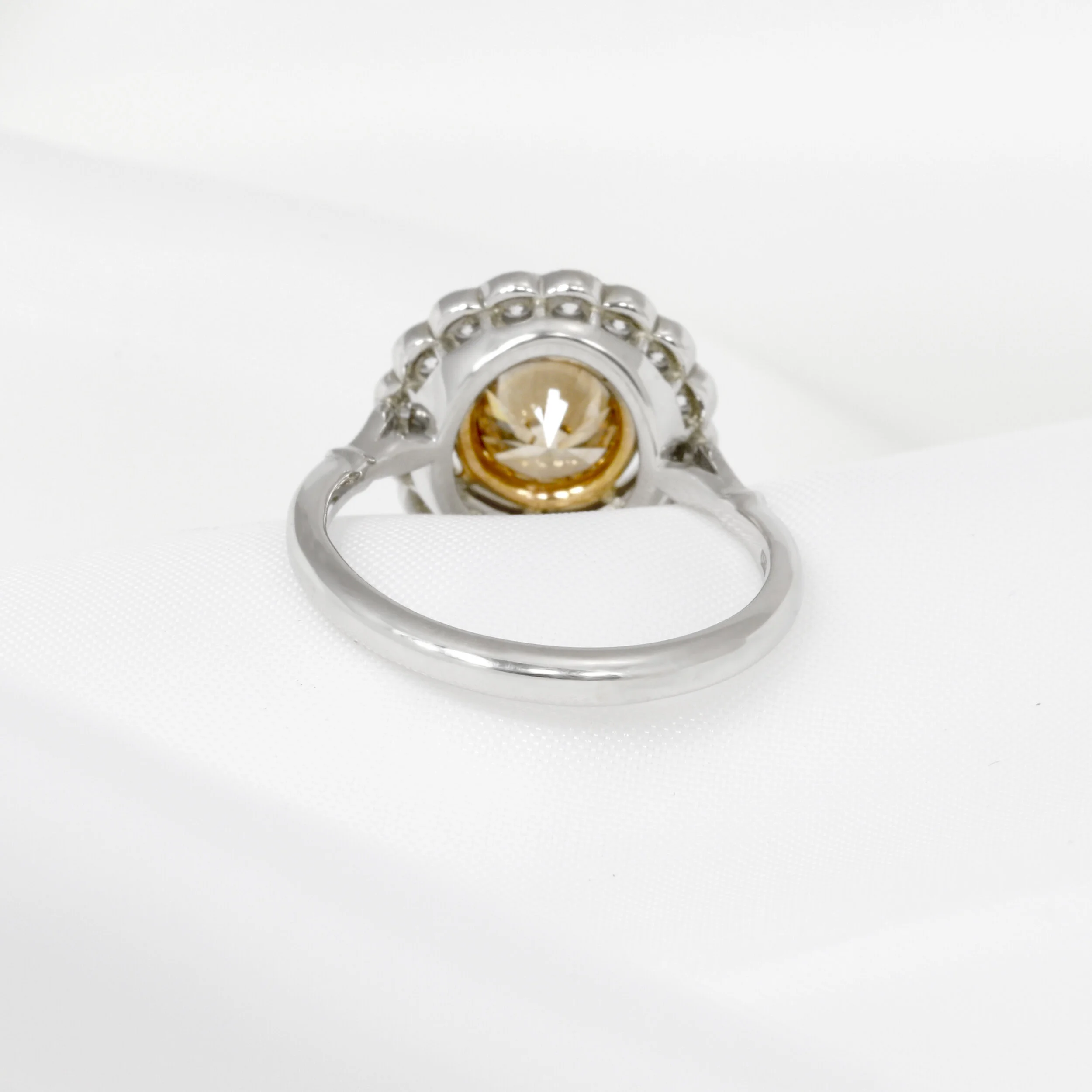 Cognac Diamond Cluster Ring