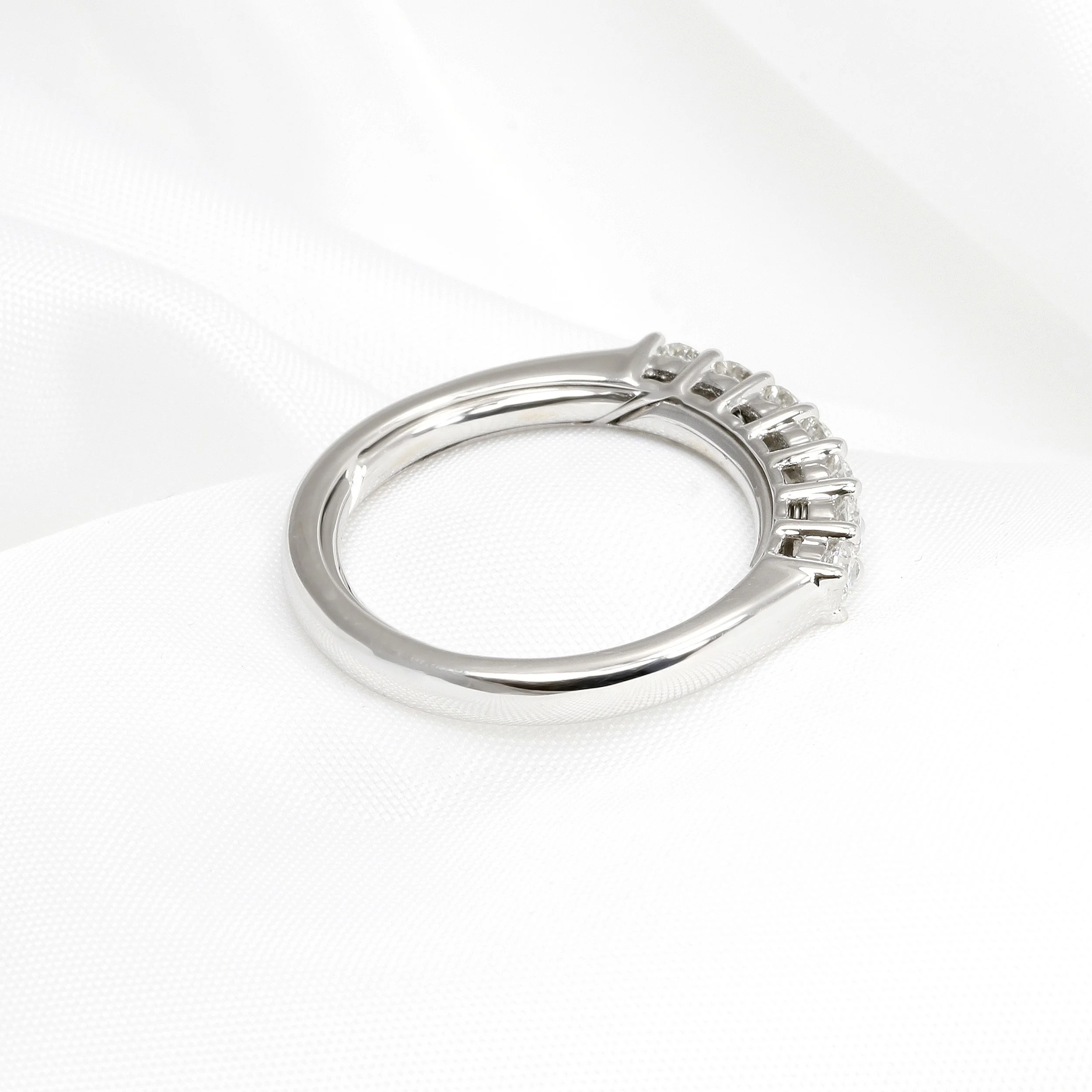 Seven Stone Diamond Half Eternity Ring in 18ct White Gold