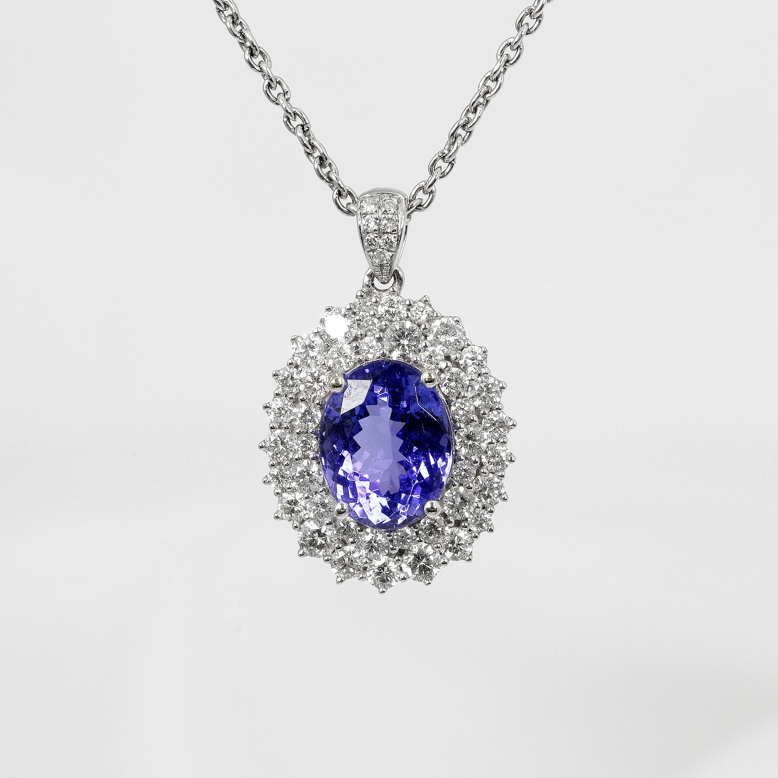 Tanzanite & Diamond Pendant