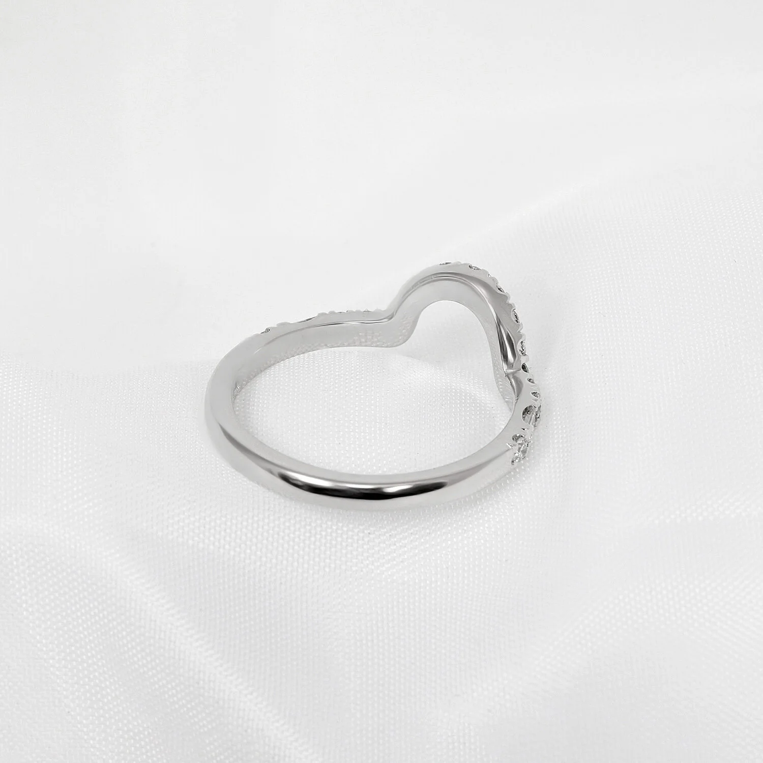 Shaped Diamond Eternity Ring in 18k White Gold