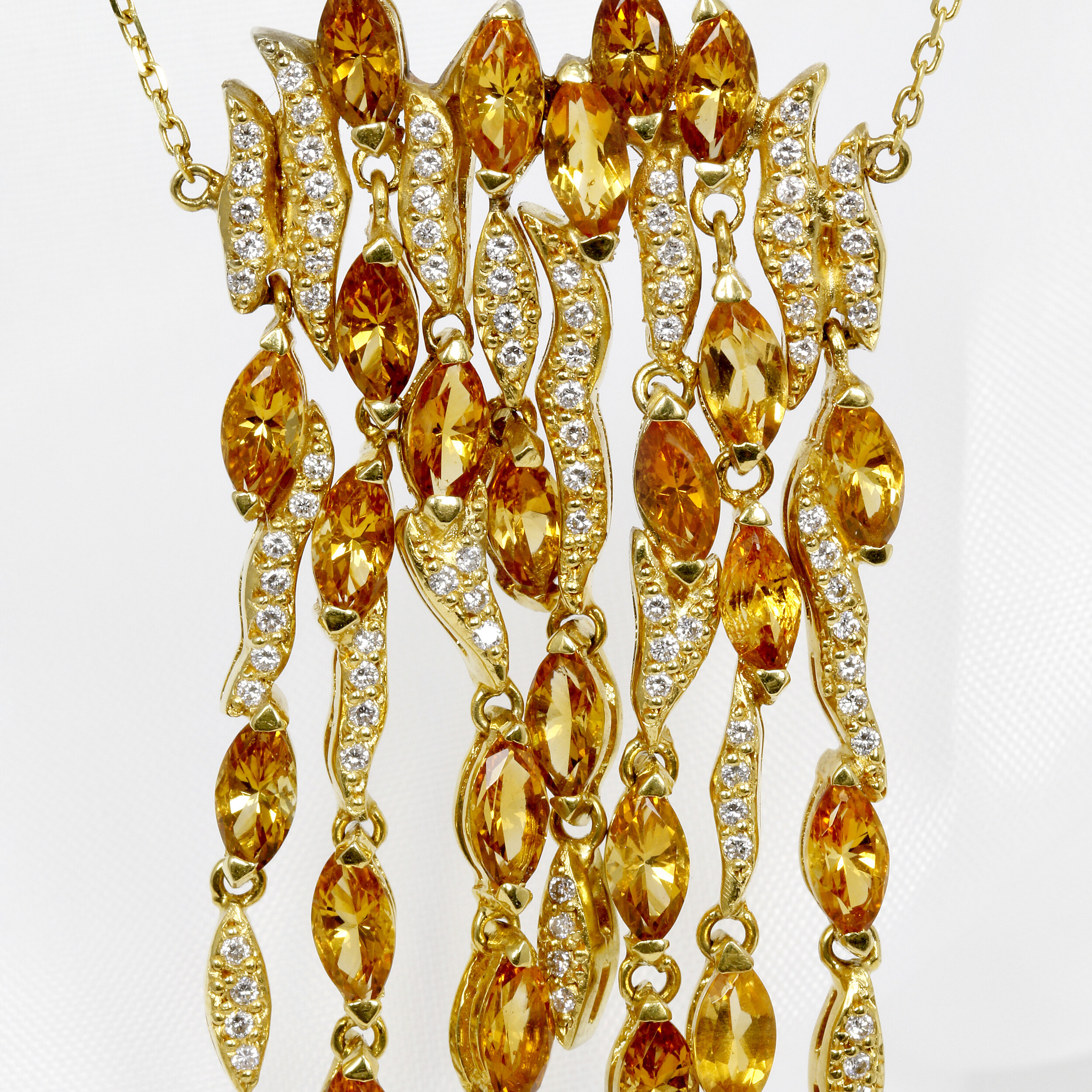 Citrine & Diamond Necklace