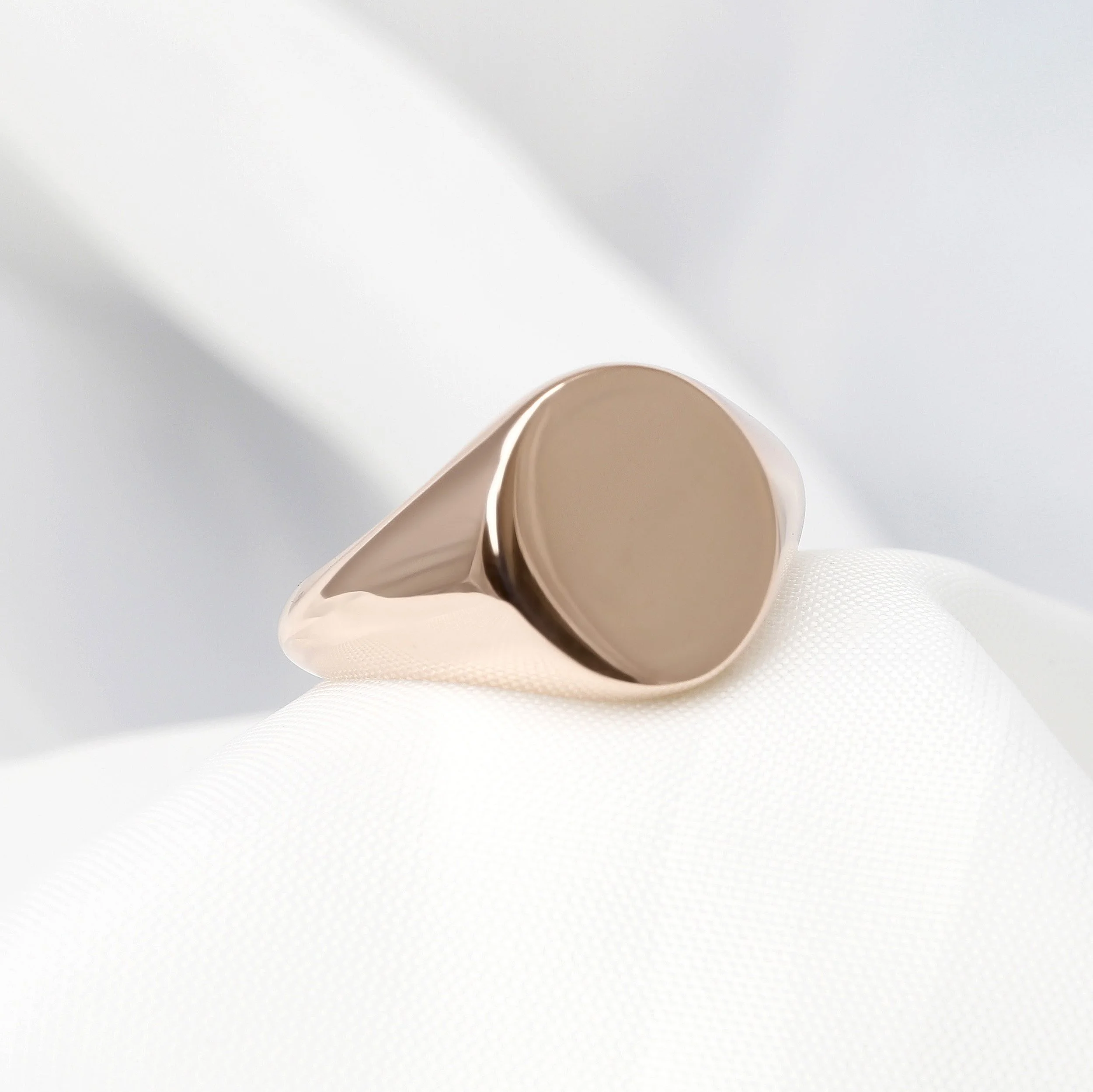 Rose Gold Oval Signet Ring