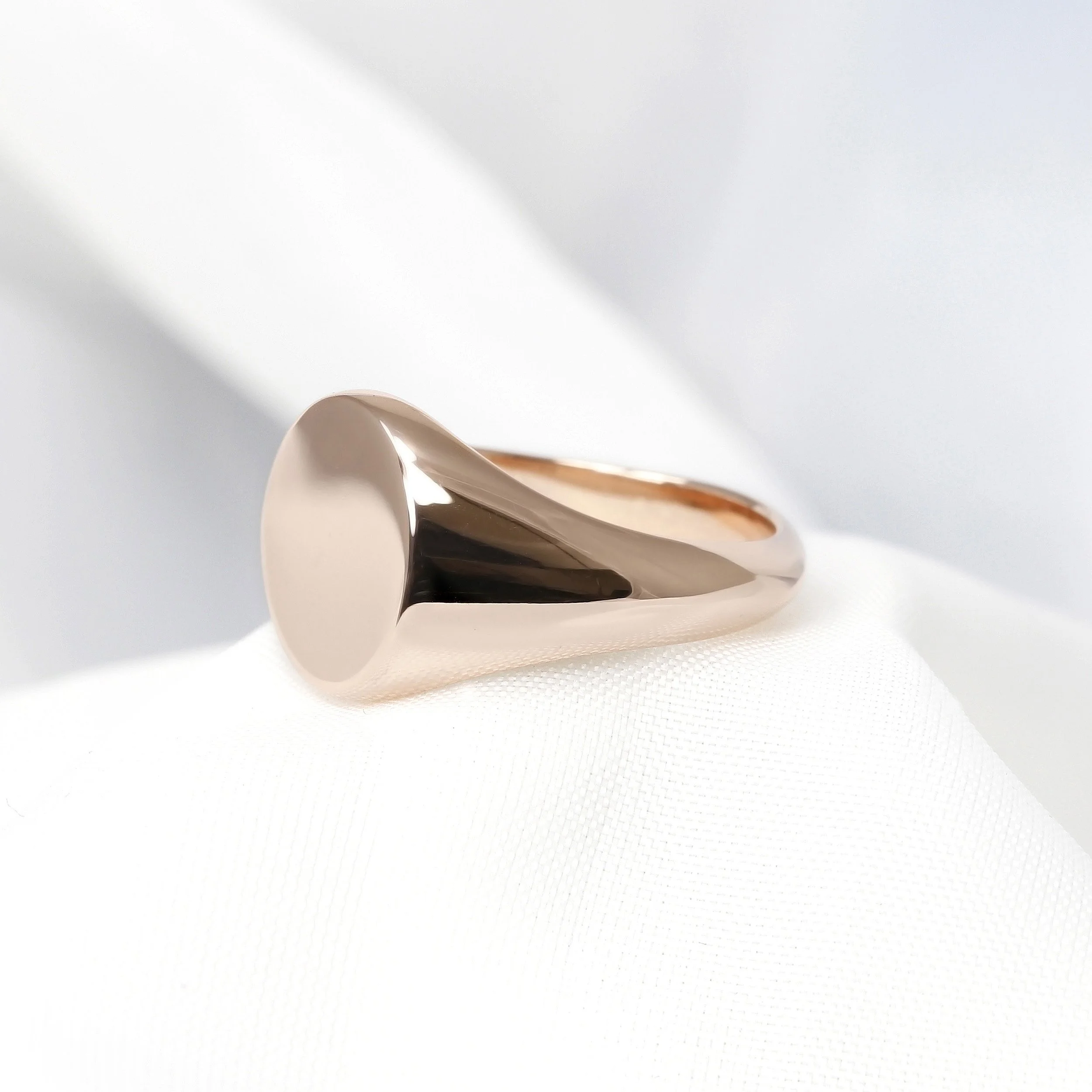 Rose Gold Oval Signet Ring