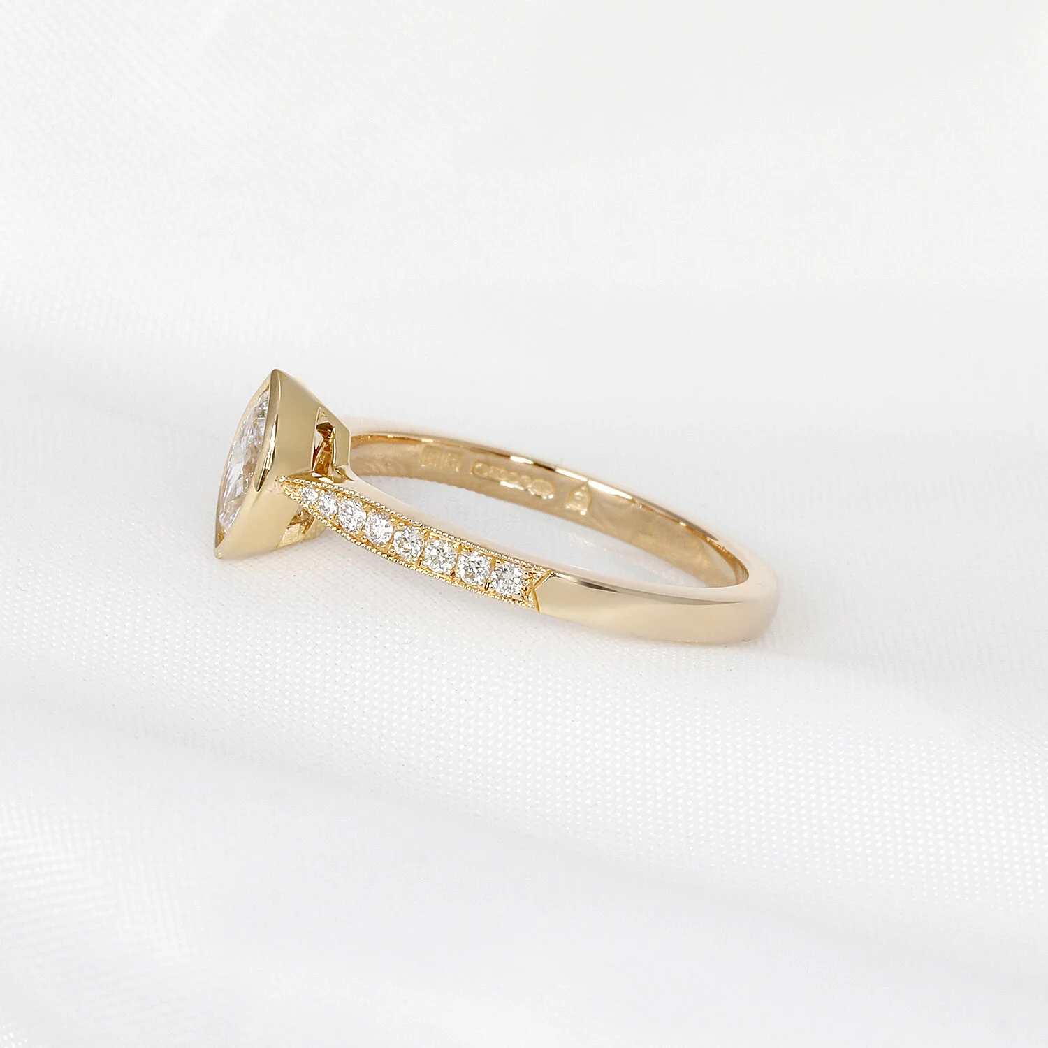 Marquise Cut Diamond Solitaire Ring in Rose Gold