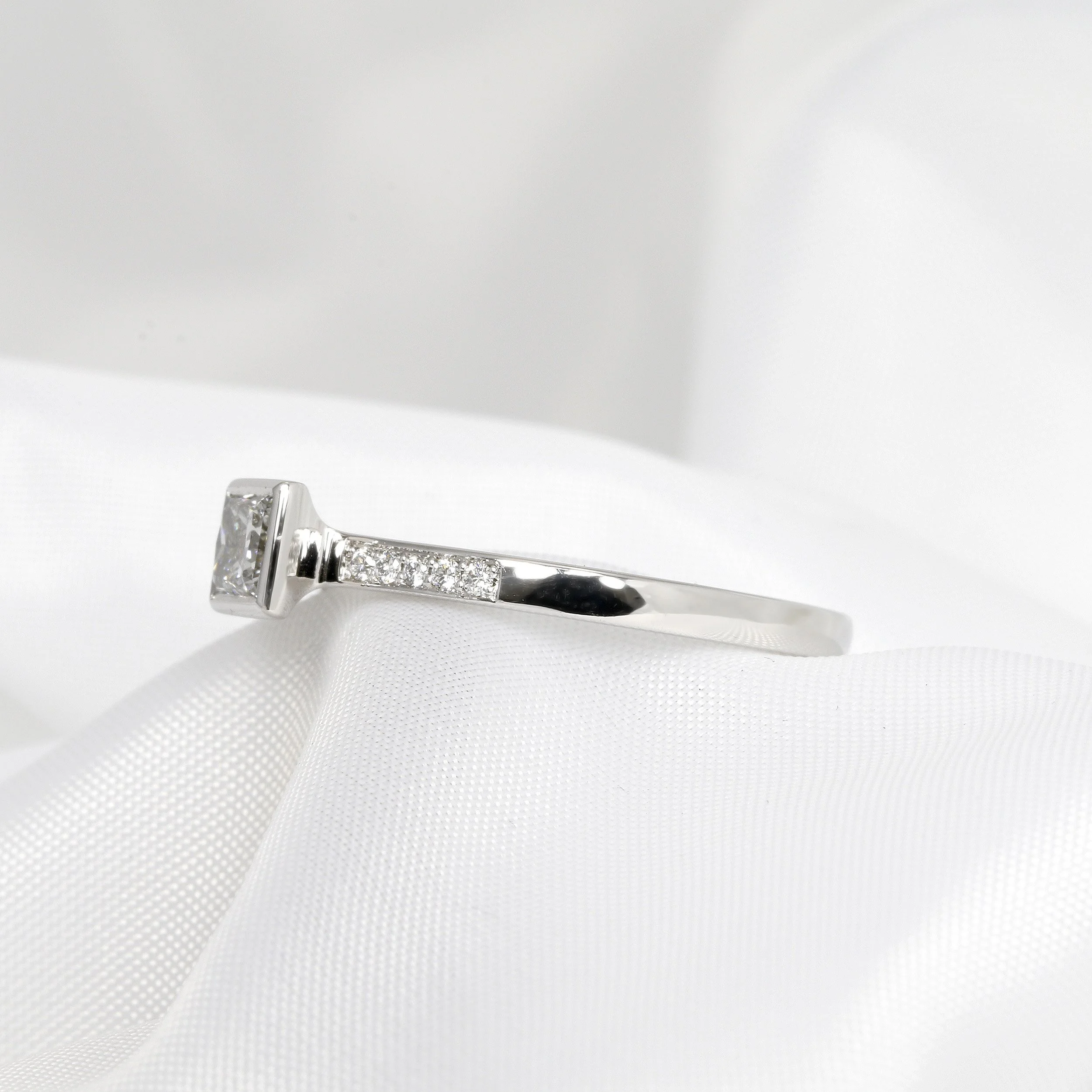 Princess Diamond Ring in White Gold