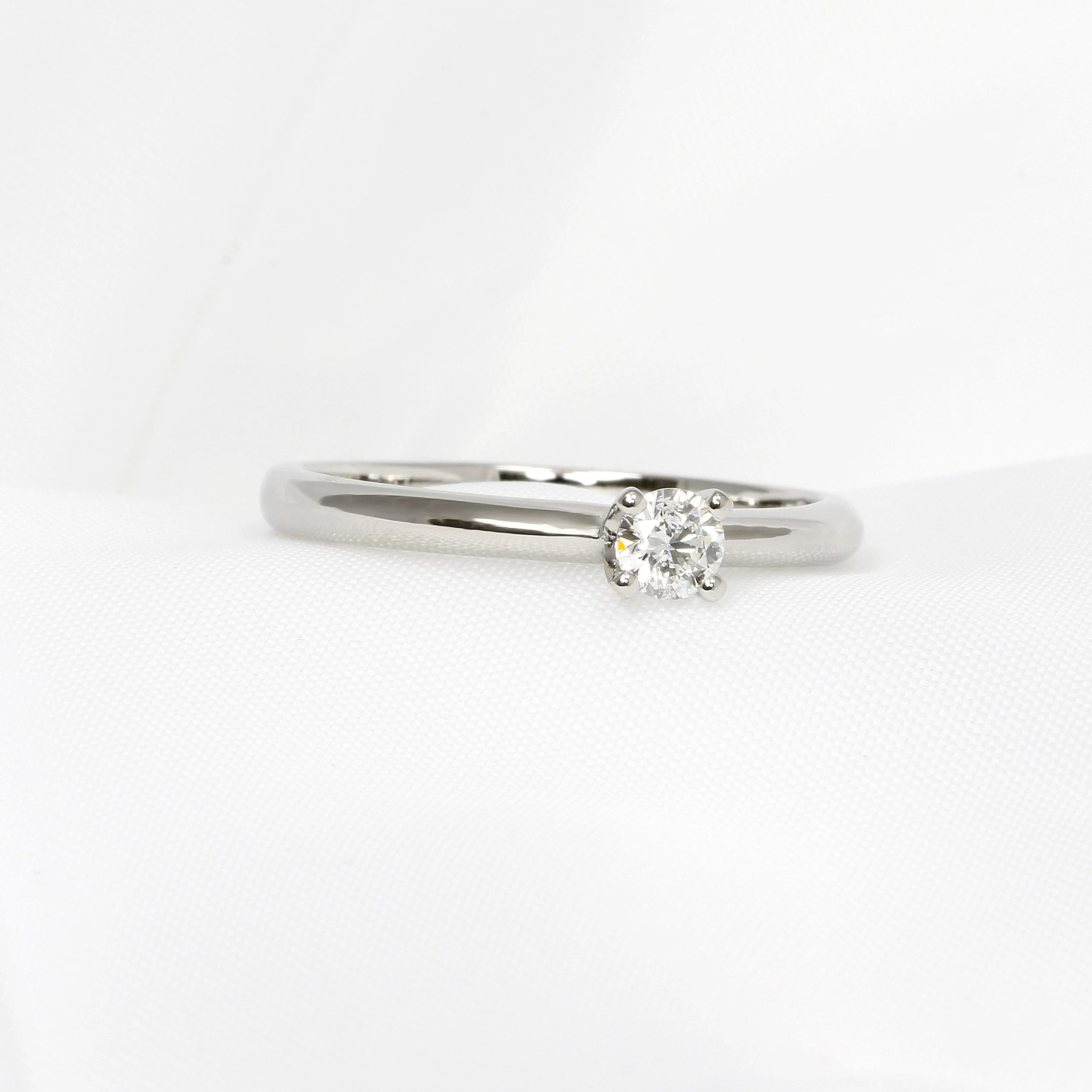 Diamond Solitaire Engagement Ring in Palladium