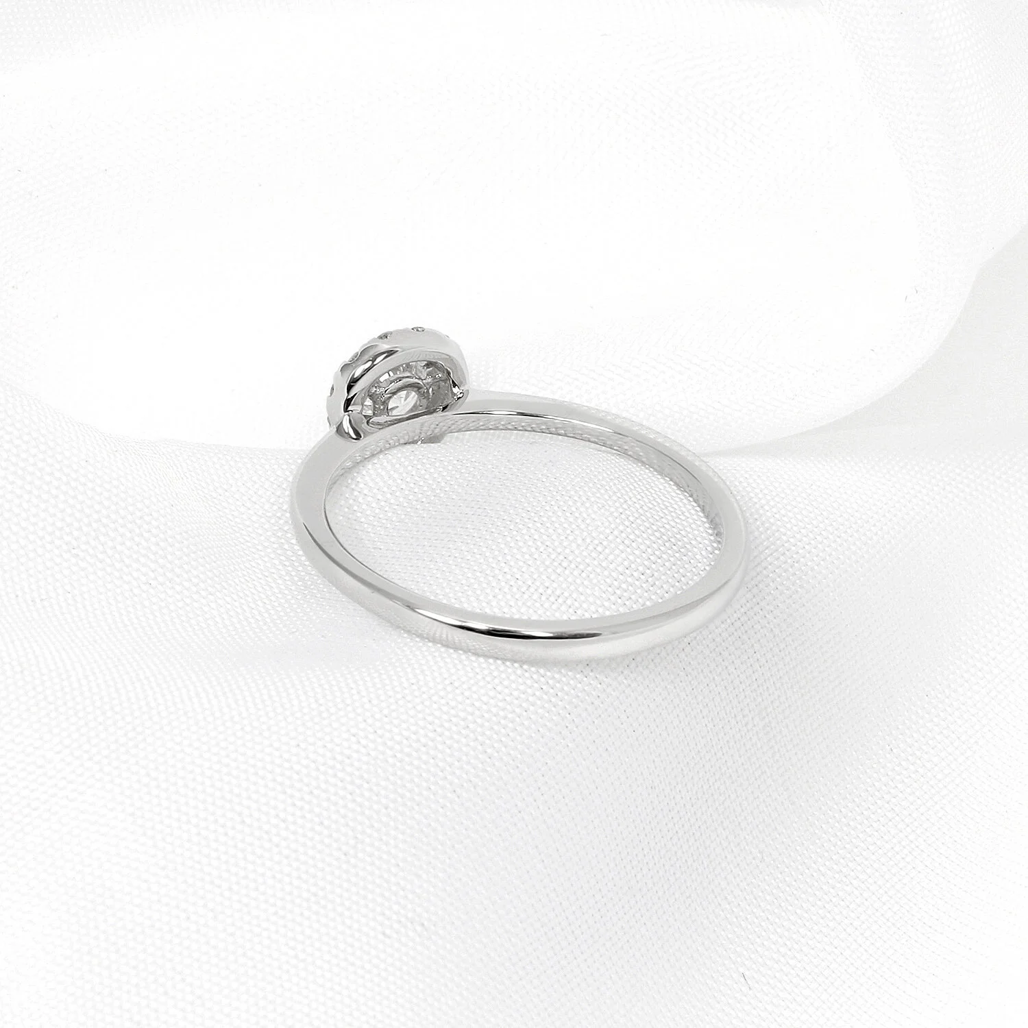Pear Shape Diamond Cluster Ring in White Gold