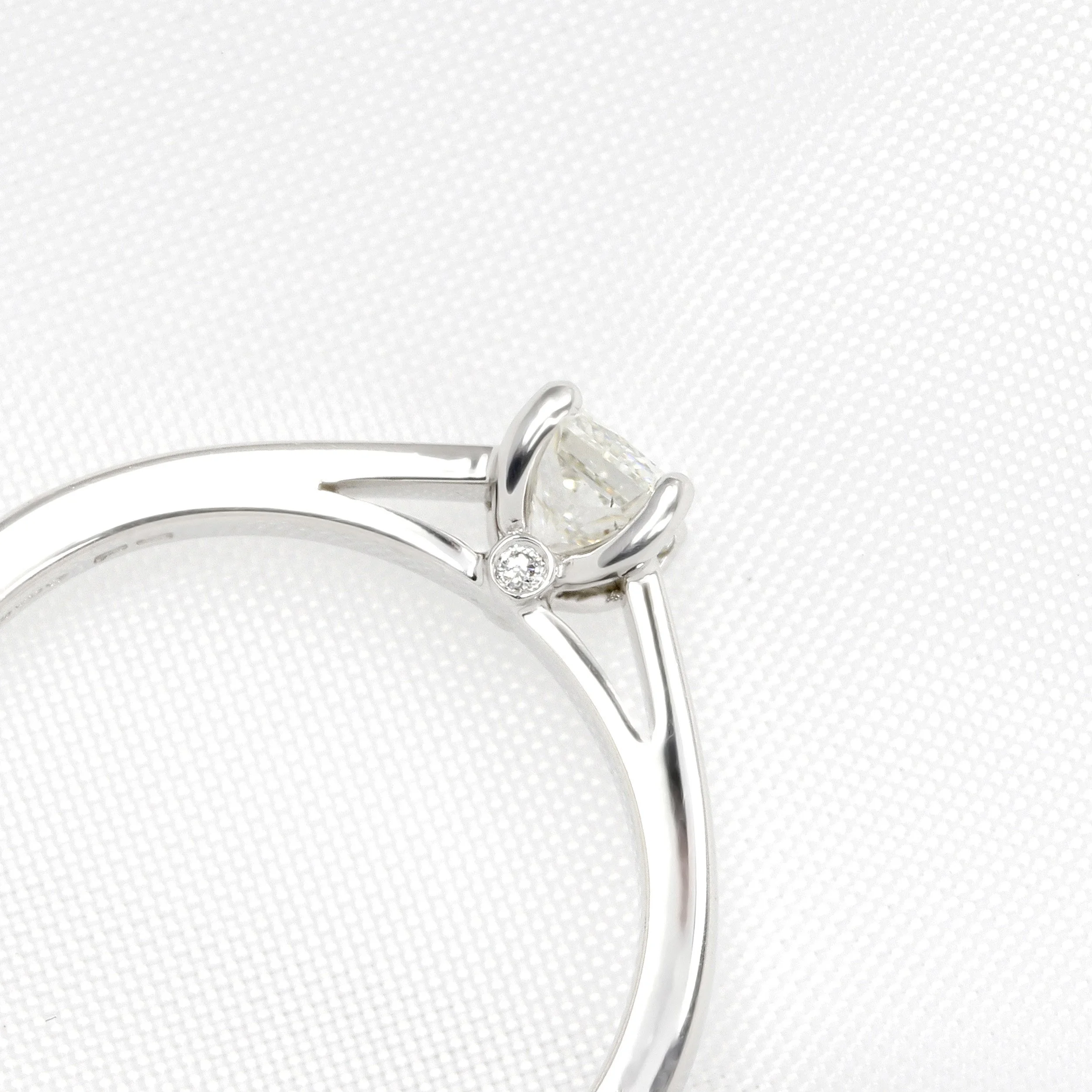 Radiant Cut Diamond Solitaire Ring in White Gold