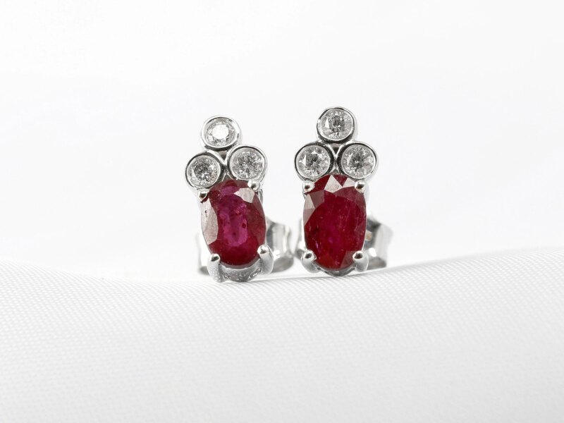 Ruby & Diamond Earrings