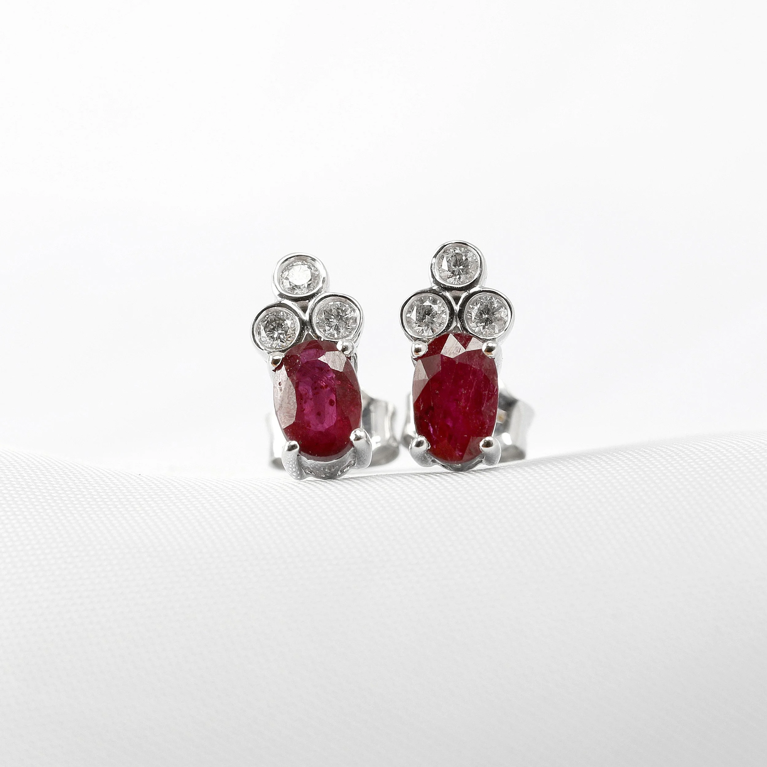Ruby & Diamond Earrings