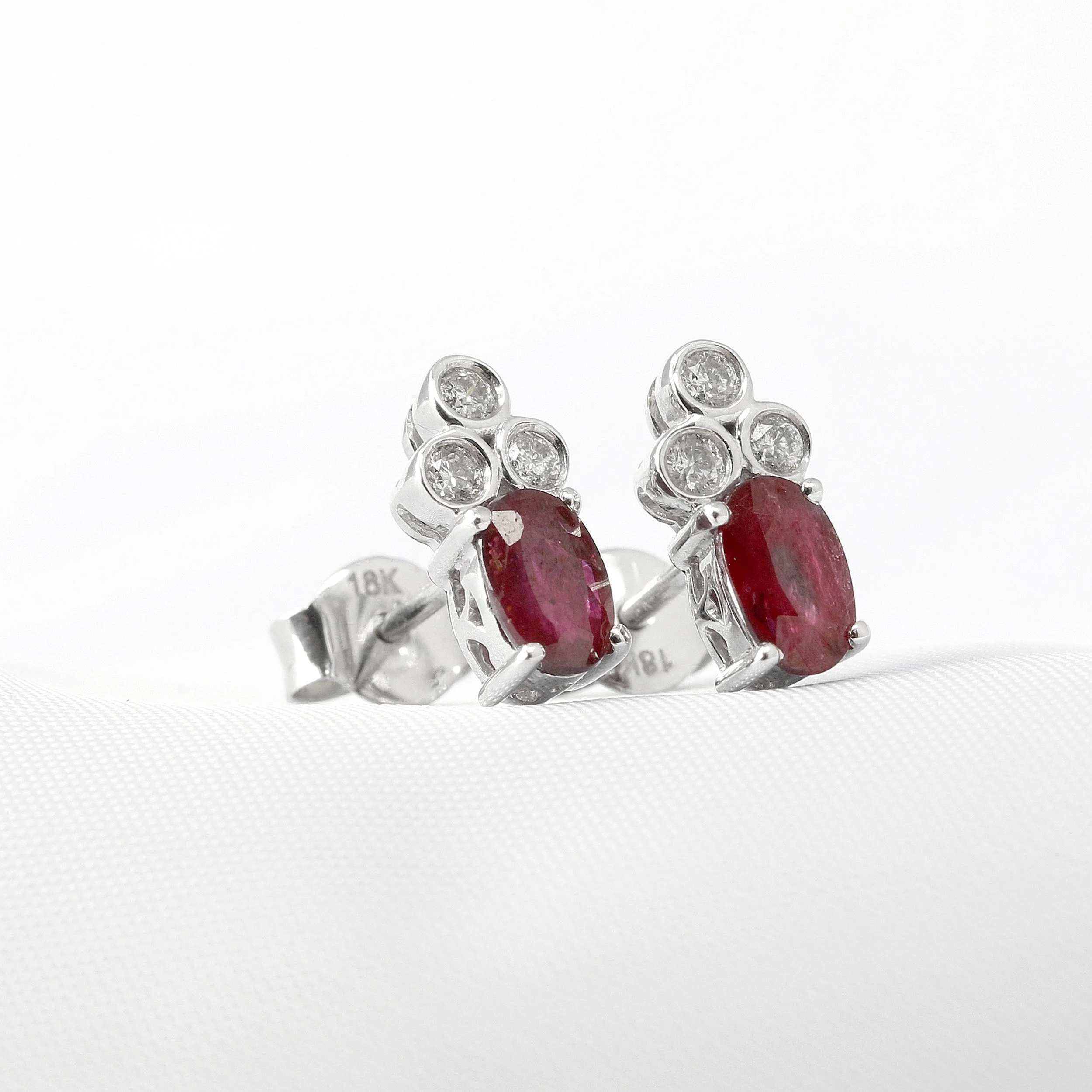 Ruby & Diamond Earrings