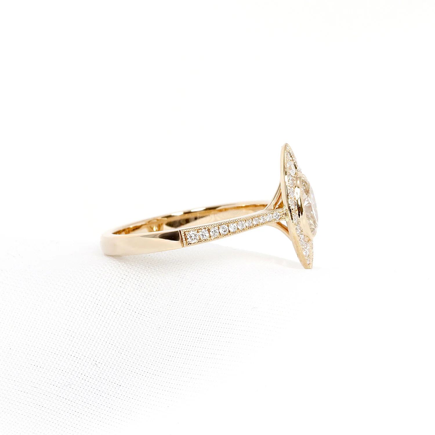 Oval Shaped Diamond Cluster Ring in 18ct Rose Gold