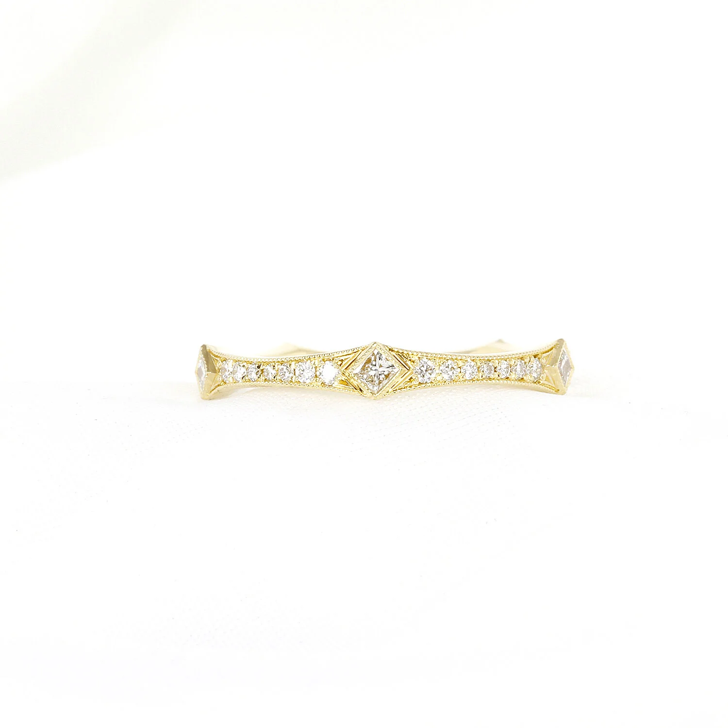Shaped Diamond Eternity Ring in 18ct Yellow Gold