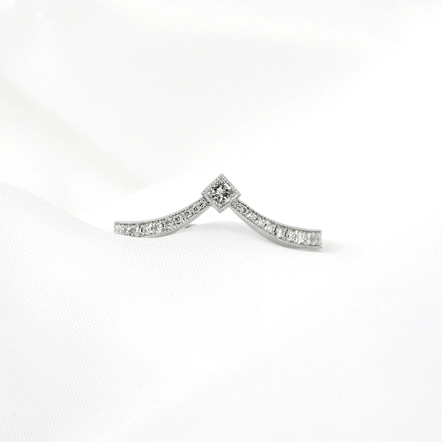 Shaped Eternity Ring in Platinum