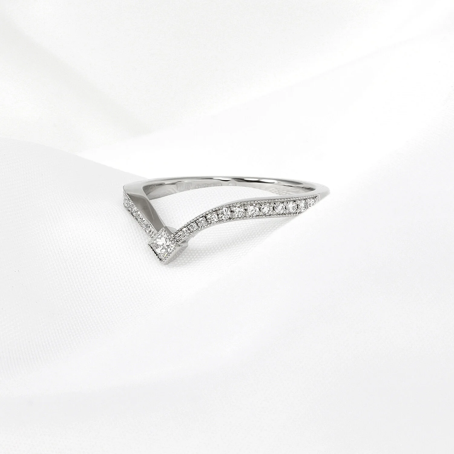 Shaped Eternity Ring in Platinum