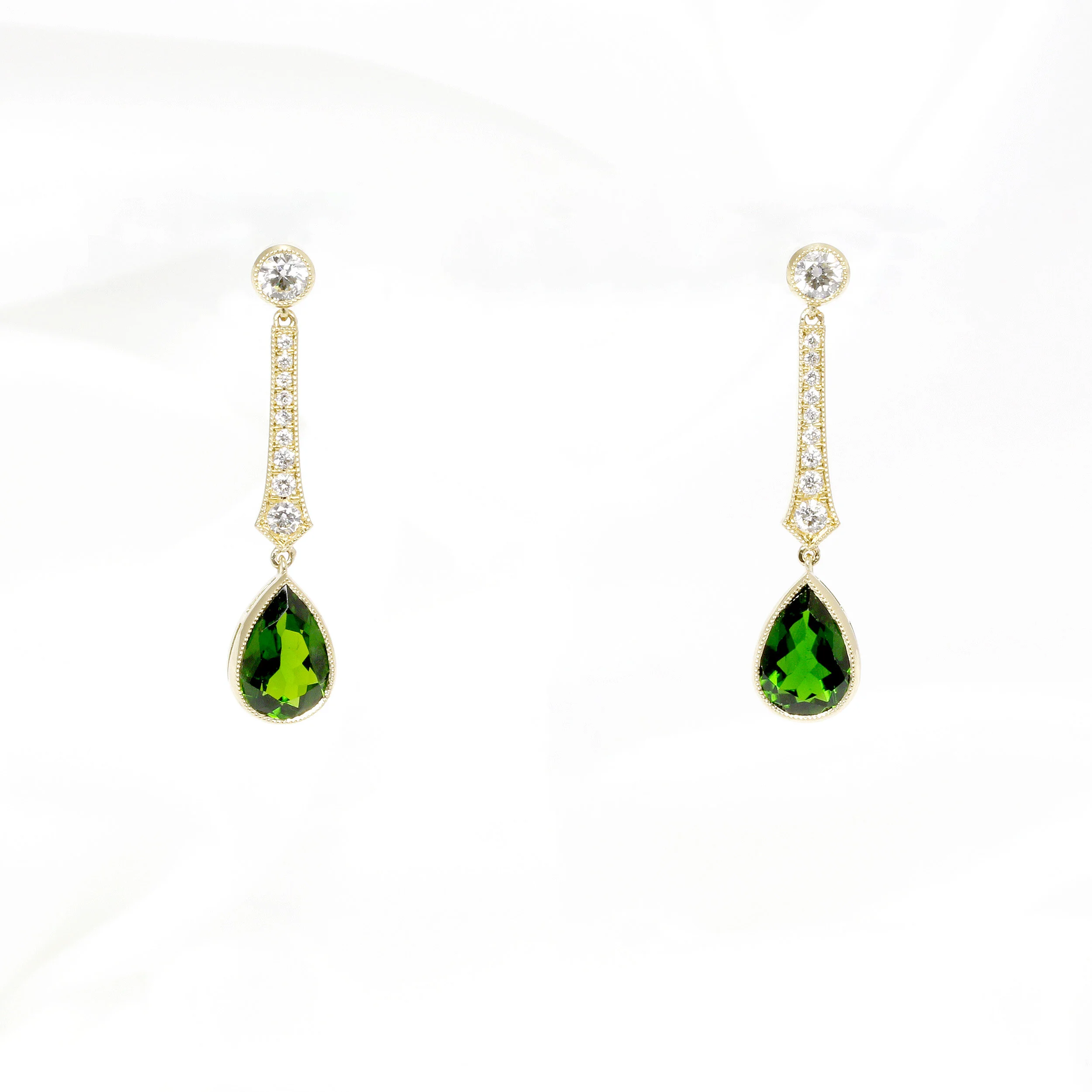 Tourmaline & Diamond Earrings