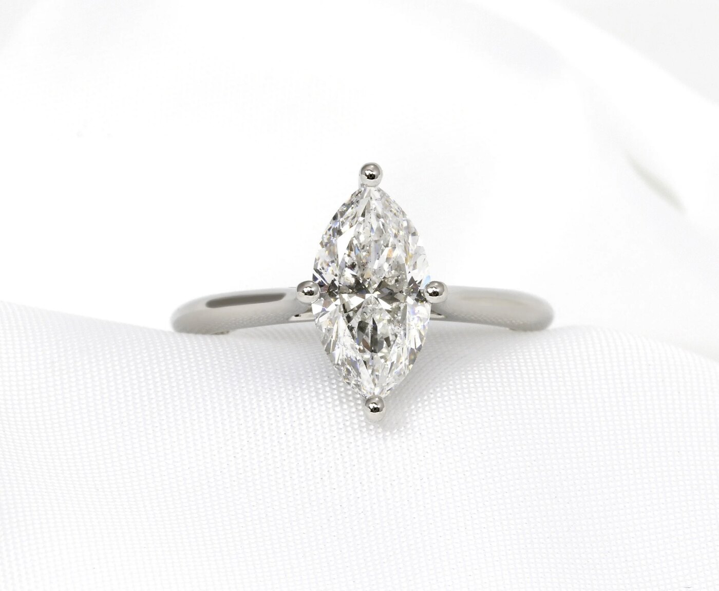 Marquise Diamond Solitaire Ring 