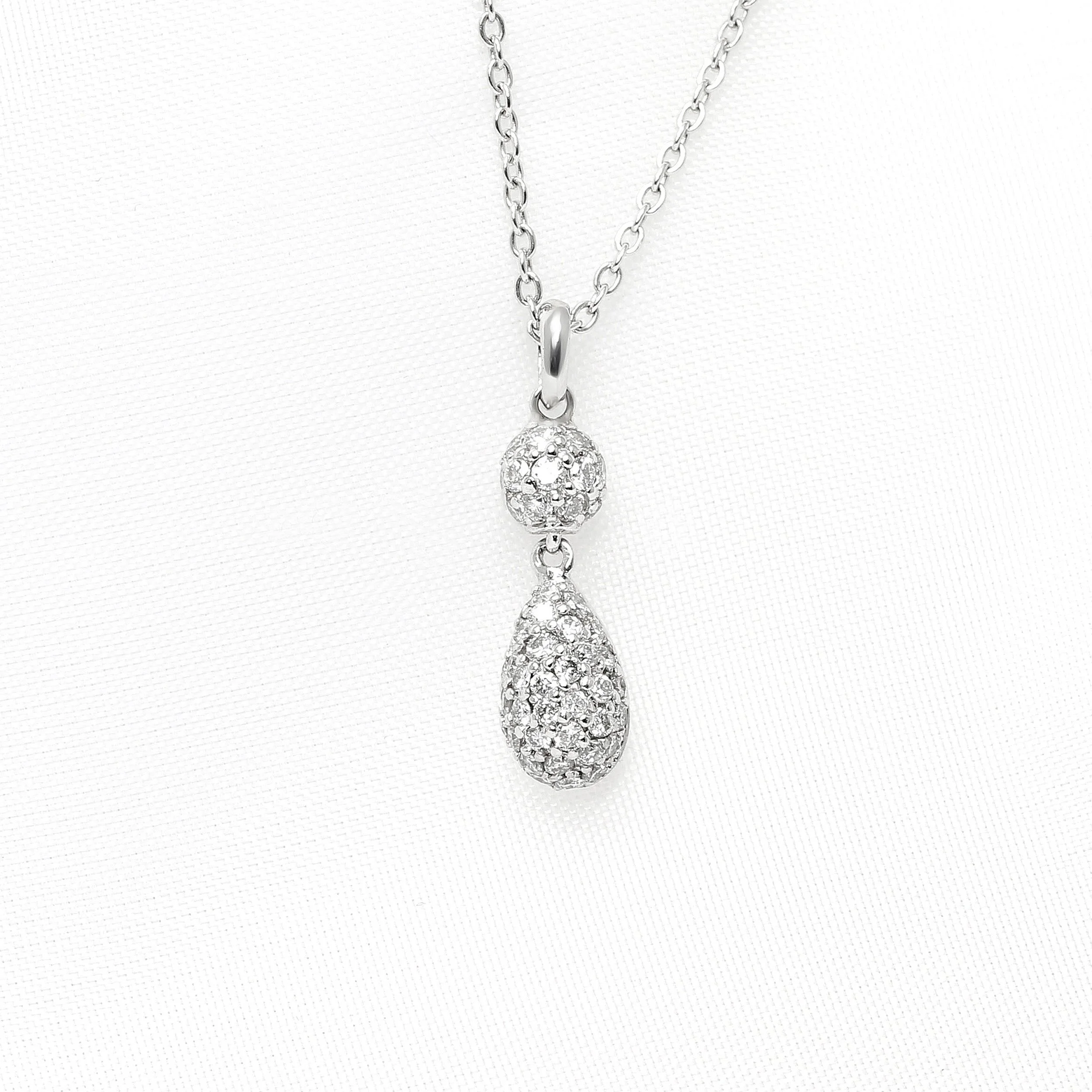 Pavé Diamond Drop Pendant