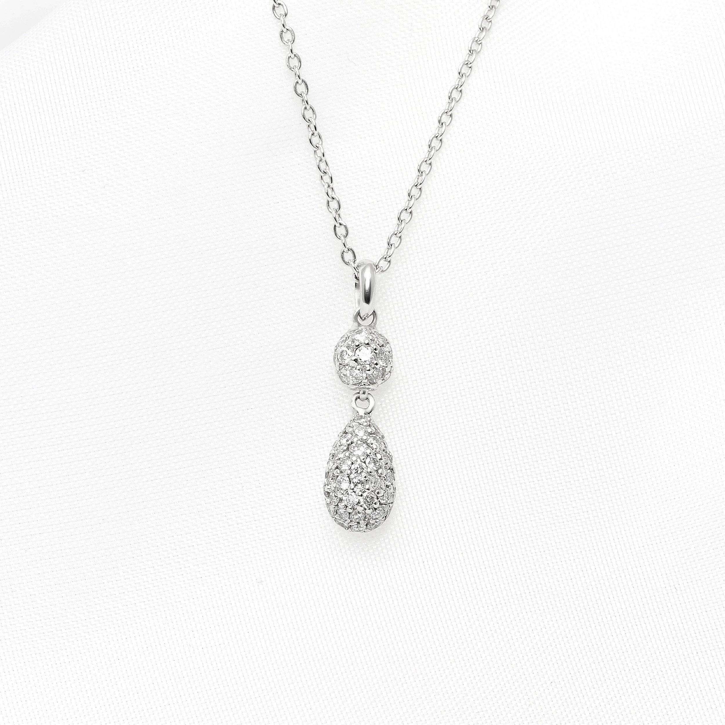 Pavé Diamond Drop Pendant