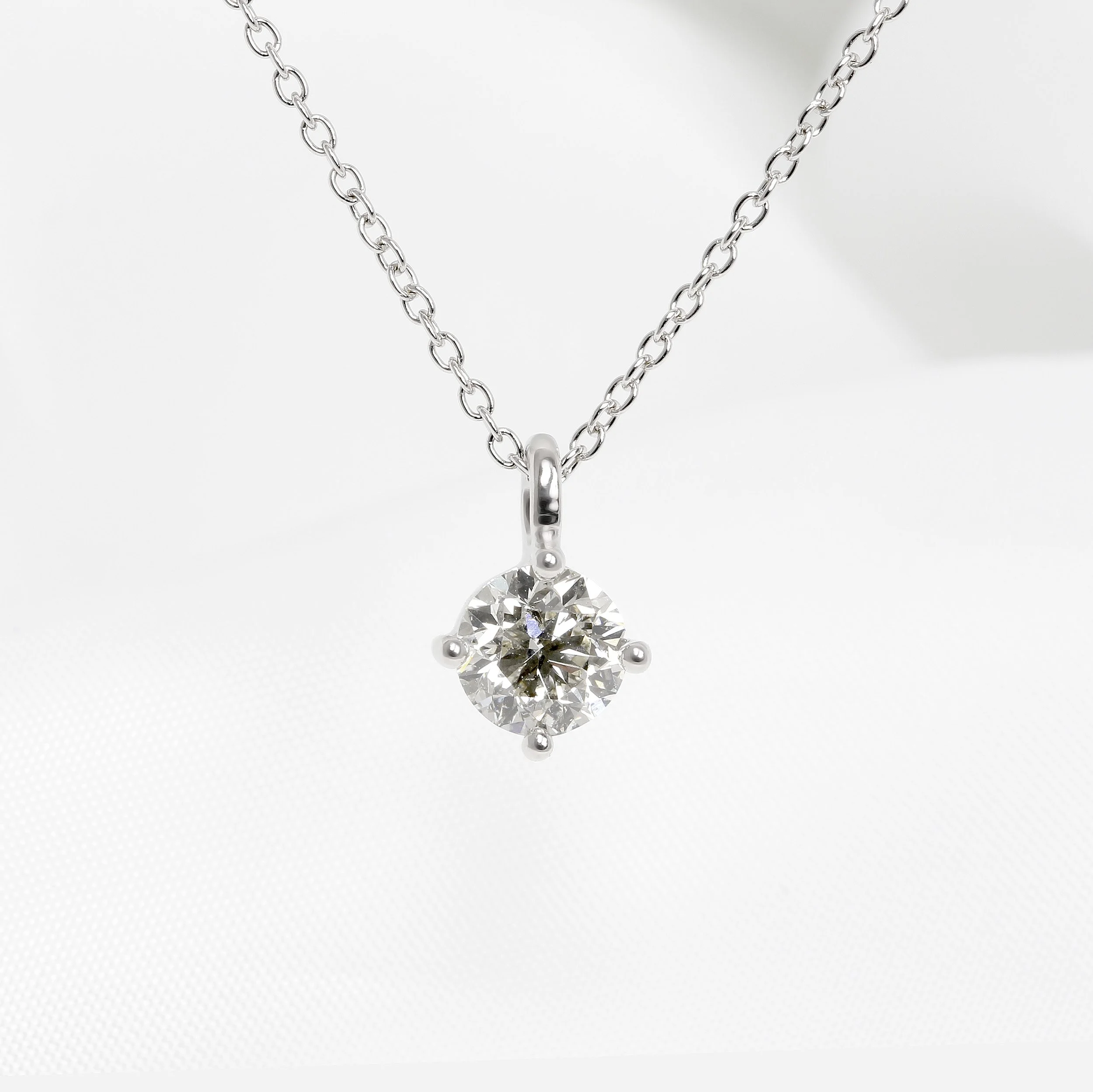 Diamond Pendant in White Gold