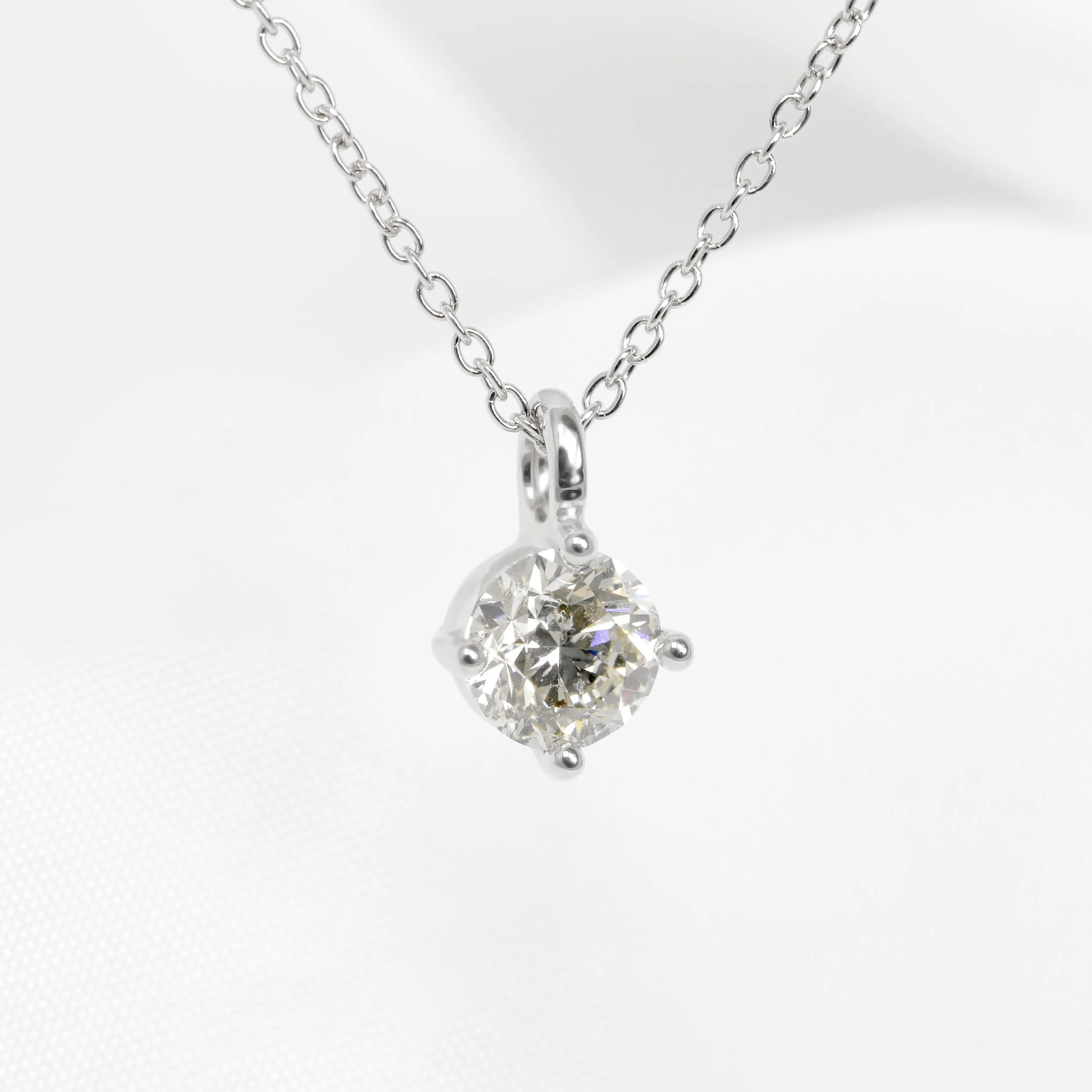 Diamond Pendant in White Gold