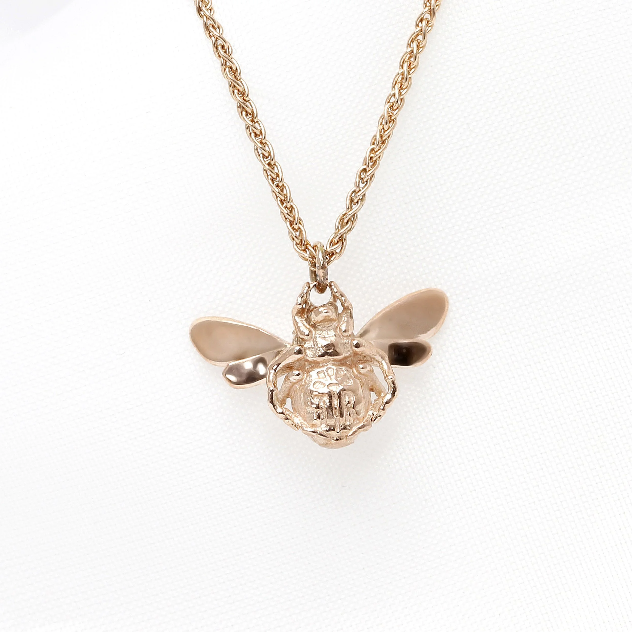 Timothy Roe Bumble Bee Pendant in Rose Gold