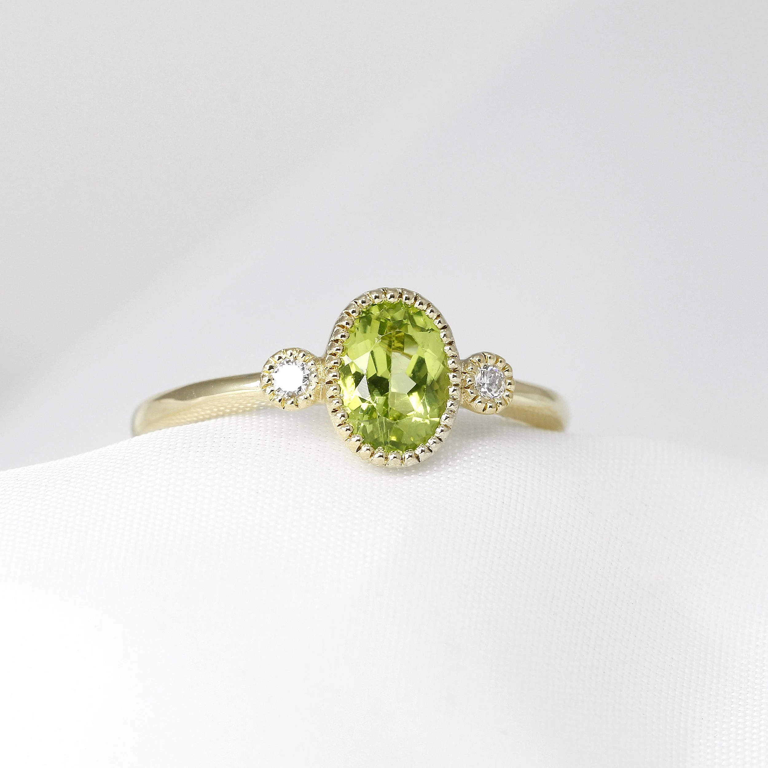 Peridot & Diamond Jardin Des Délices Ring in Yellow Gold