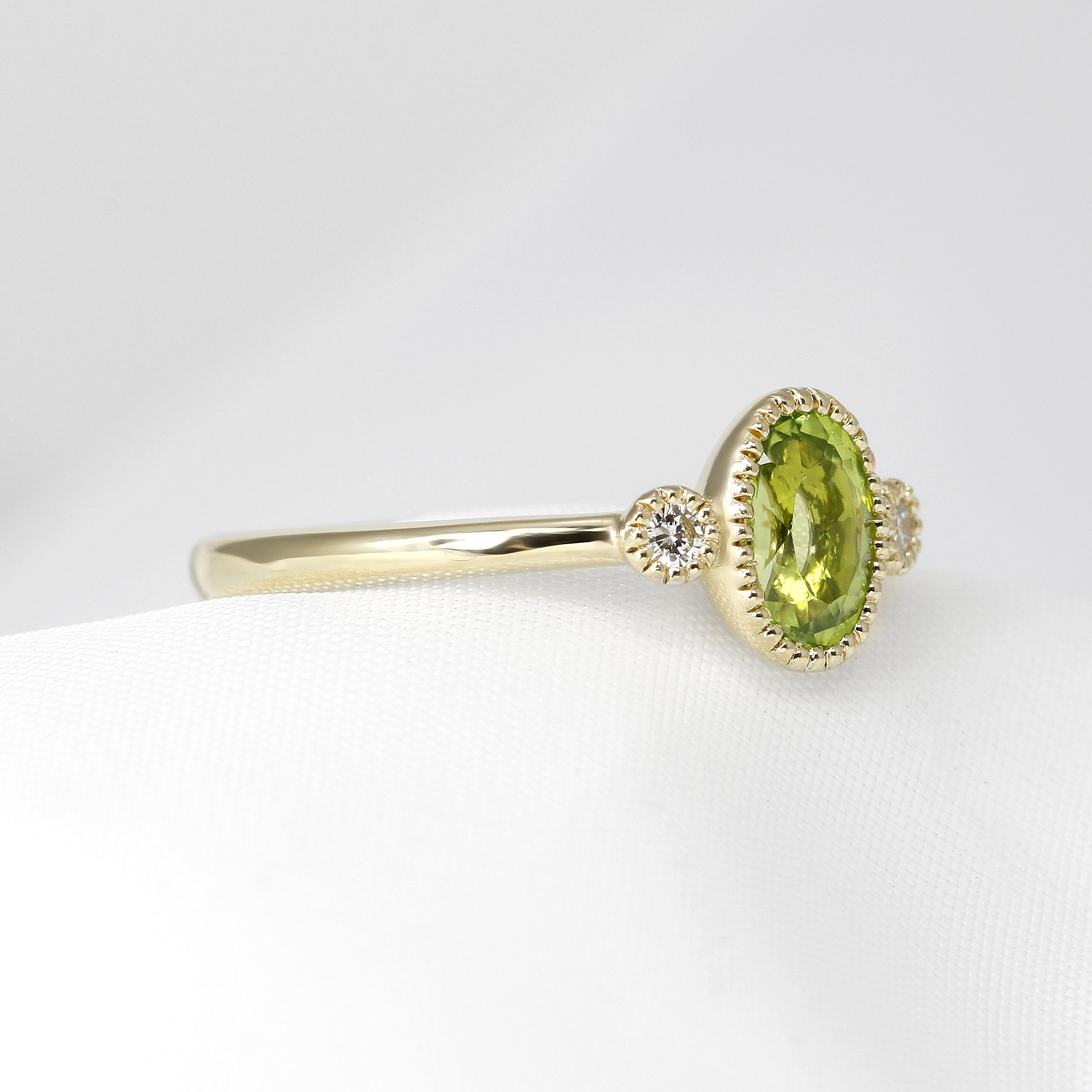 Peridot & Diamond Jardin Des Délices Ring in Yellow Gold