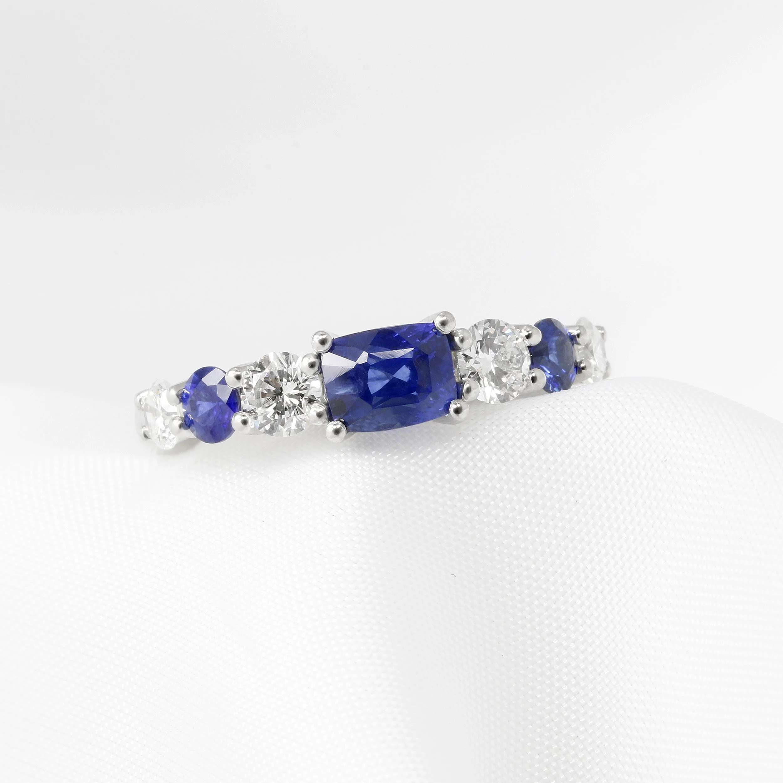 Sapphire & Diamond Ring in Platinum