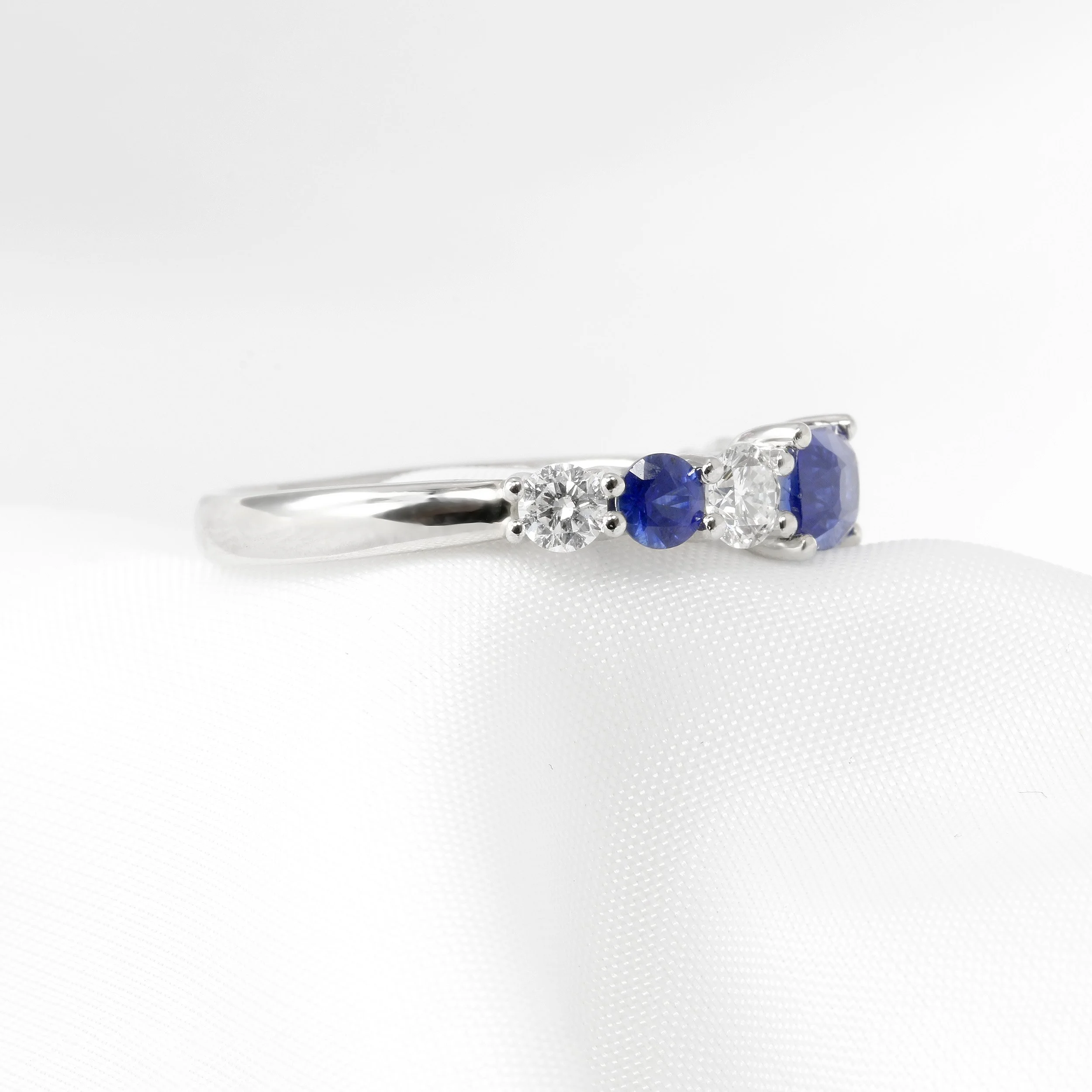 Sapphire & Diamond Ring in Platinum