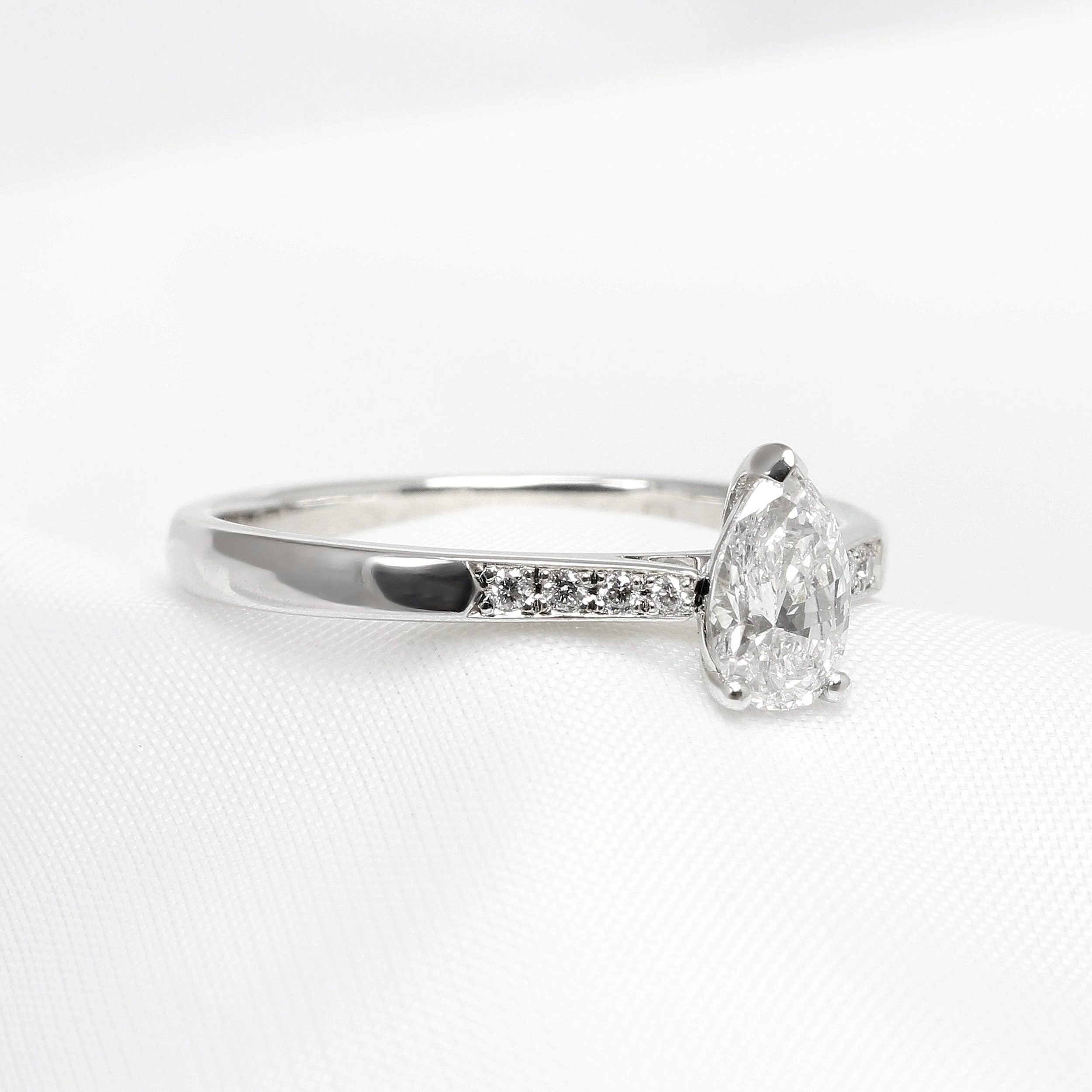 Pear Shape Diamond Engagement Ring