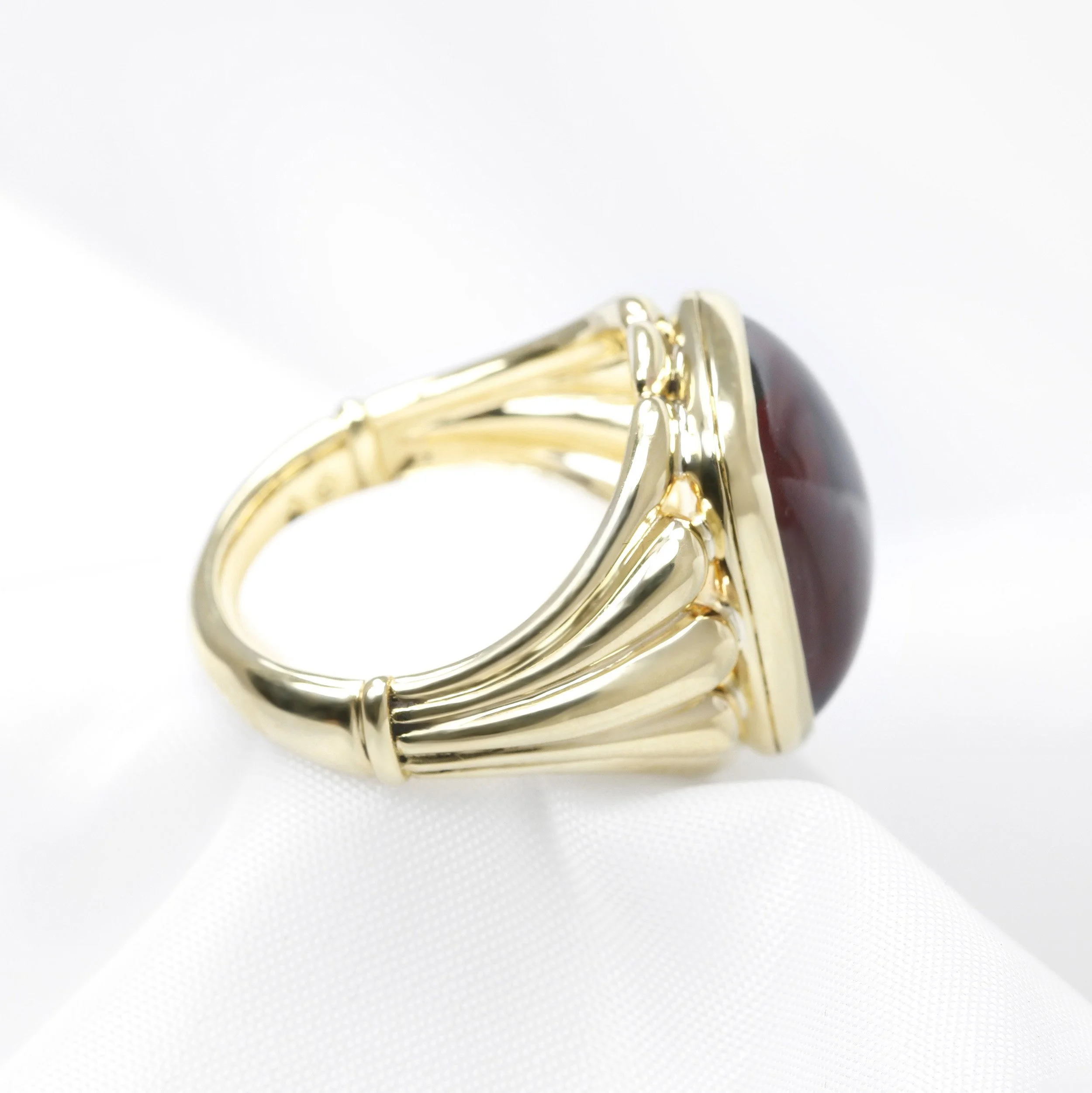 Cabochon Garnet Ring