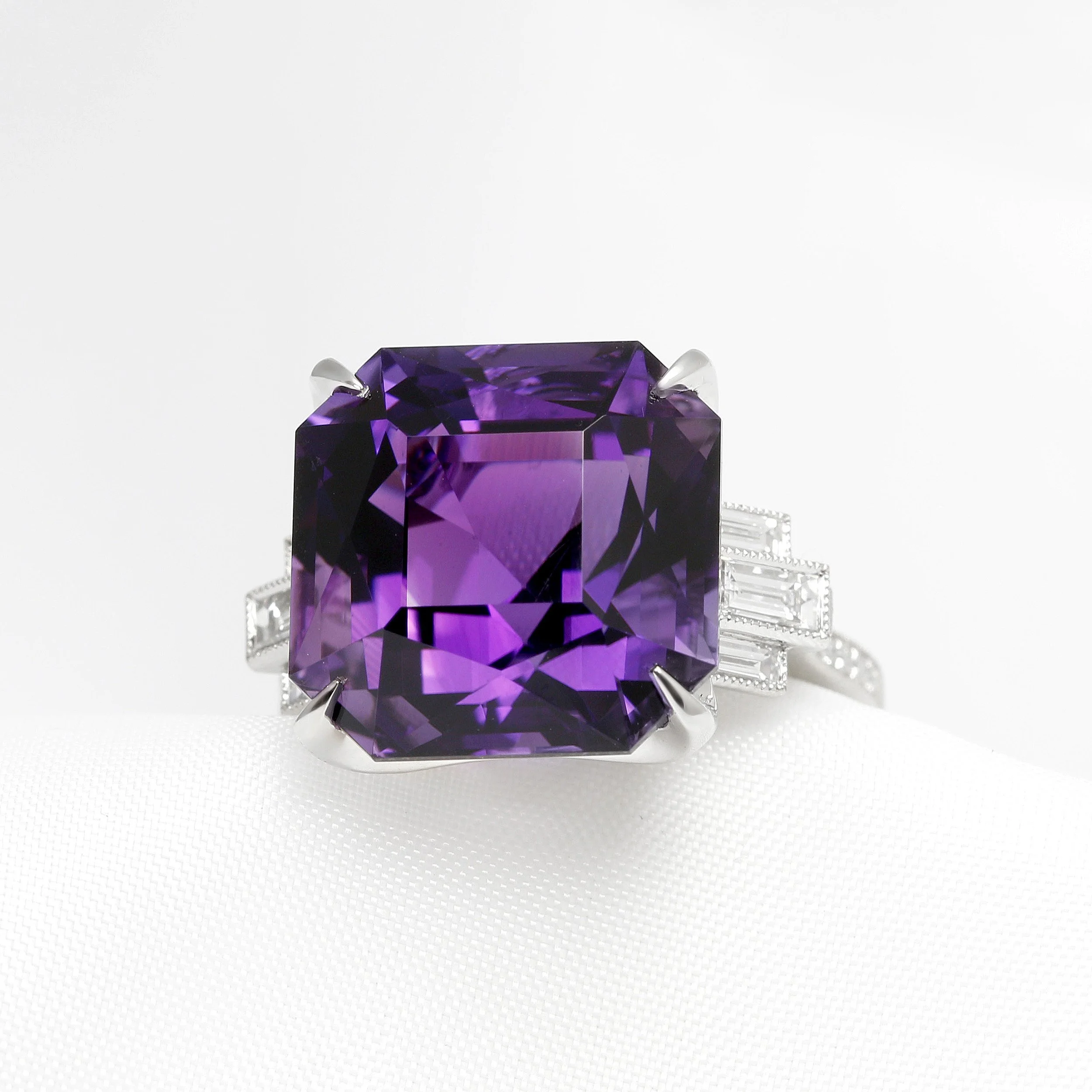 Amethyst & Diamond Cocktail Ring