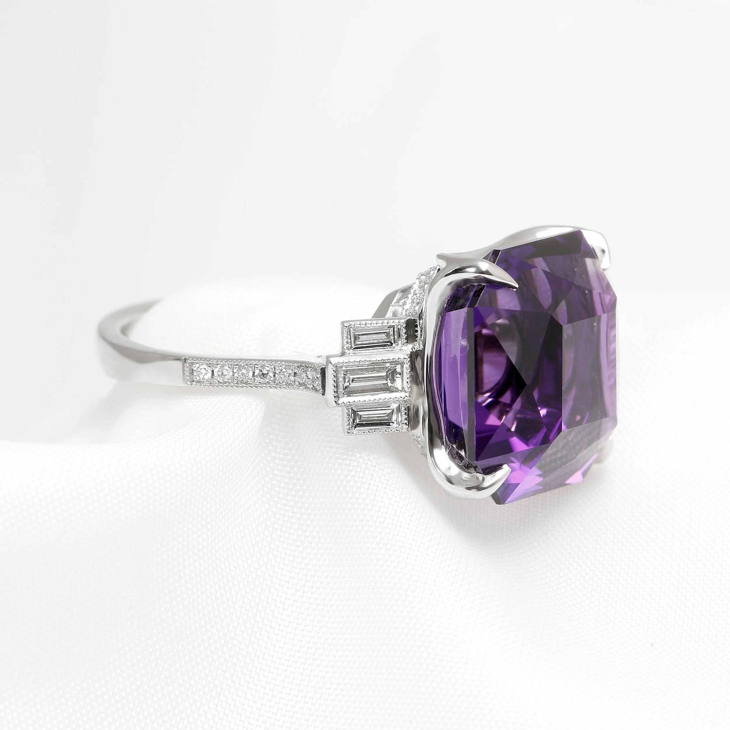 Amethyst & Diamond Cocktail Ring