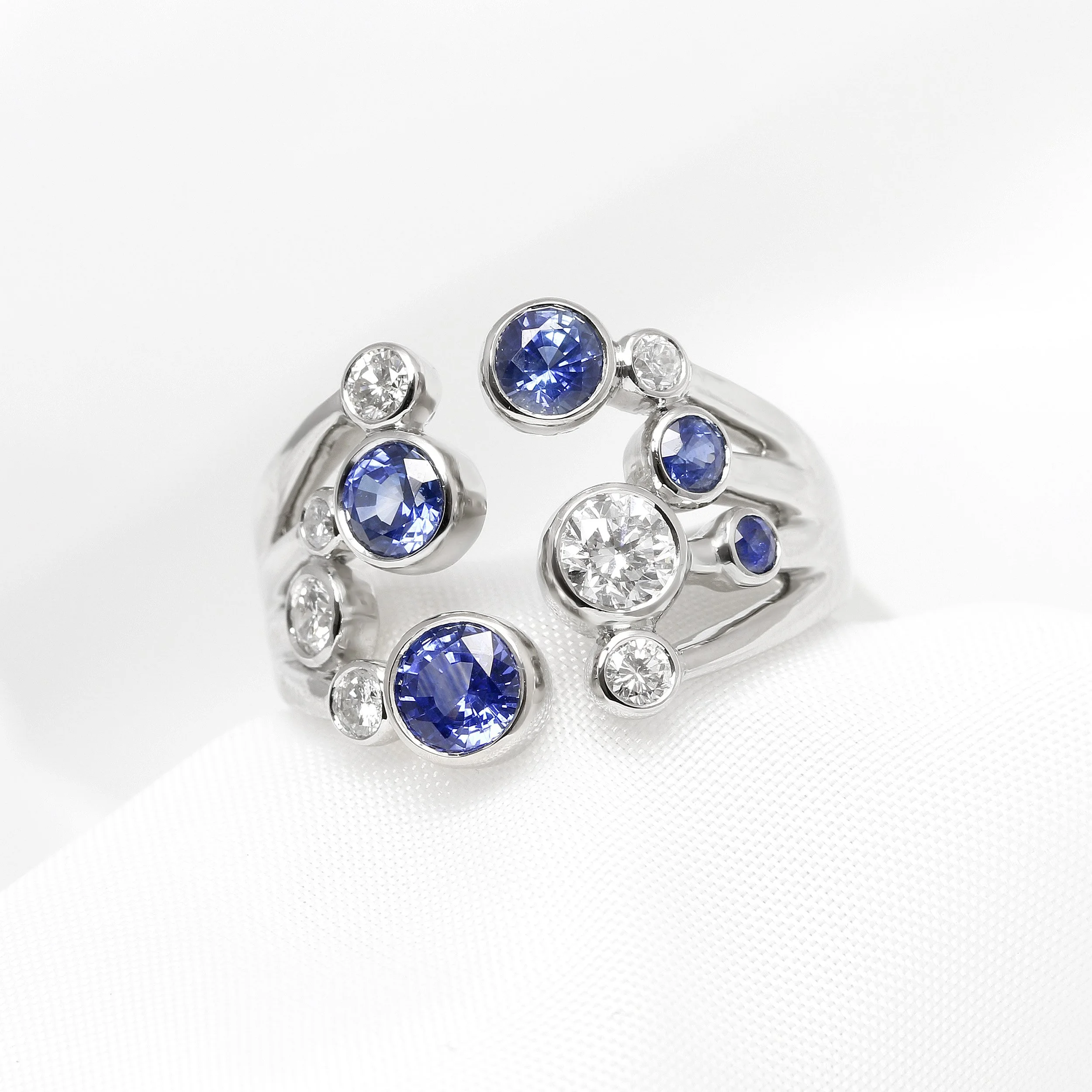 Sapphire & Diamond Torque Ring