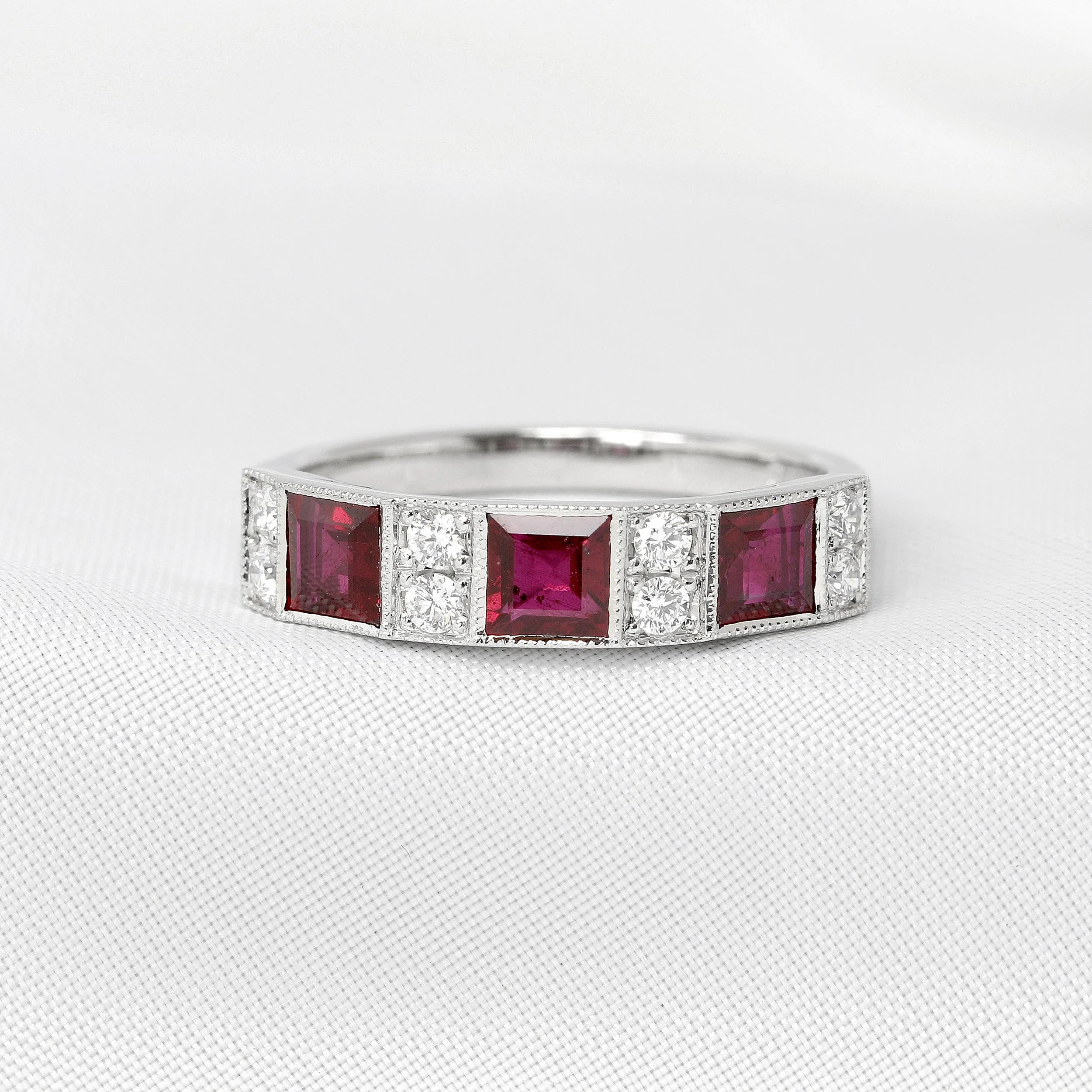 Ruby & Diamond Ring in Platinum
