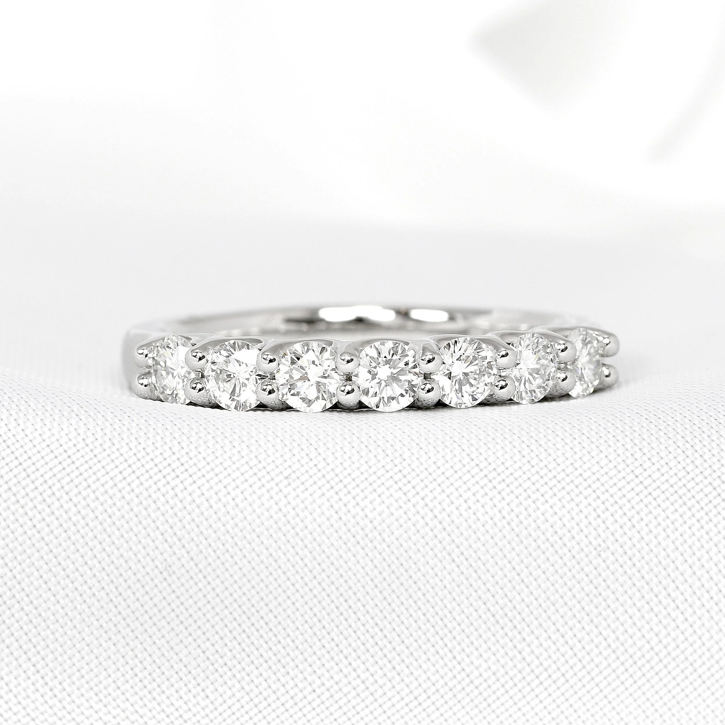 Claw Set Round Diamond Eternity Ring