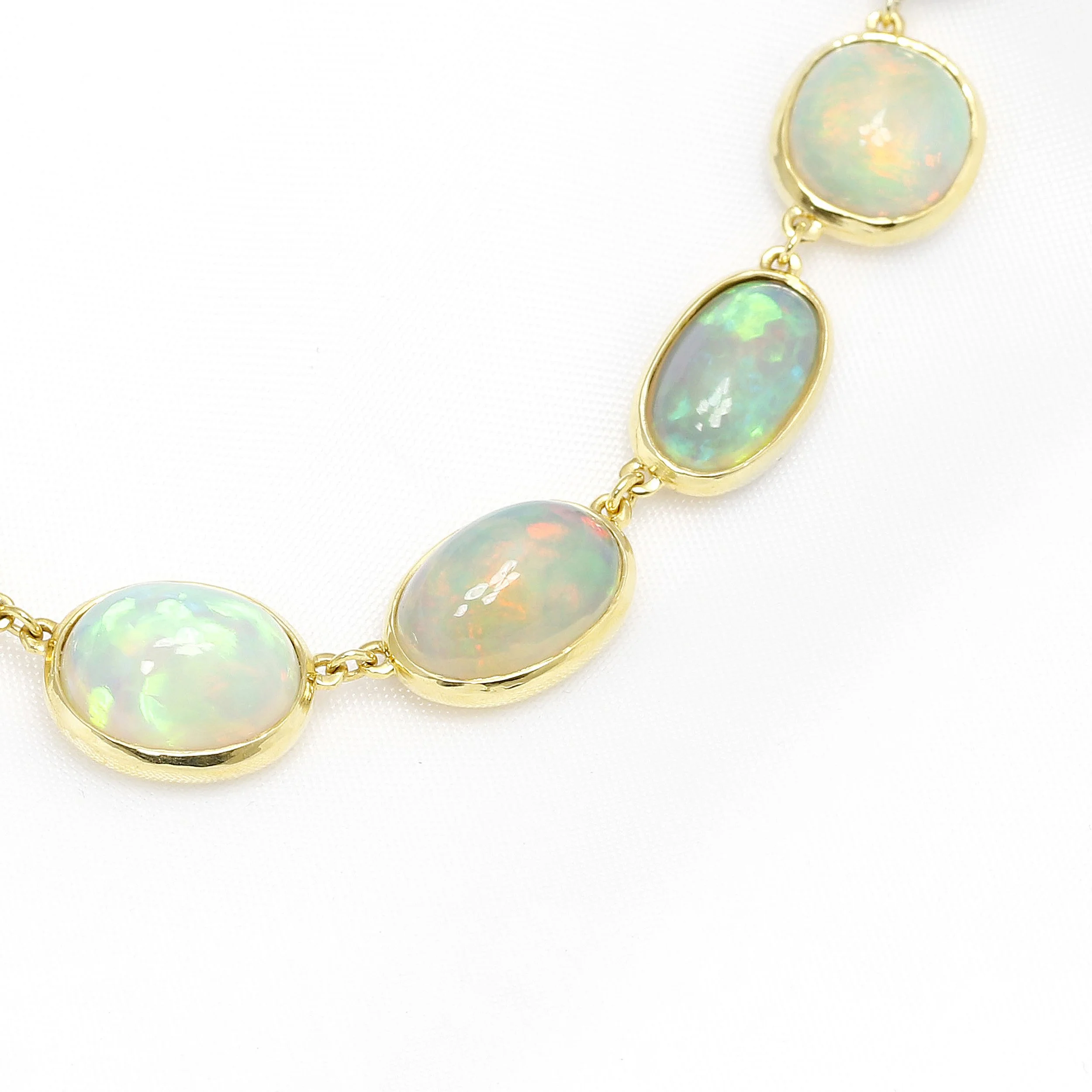 Opal Necklace in Yellow Gold