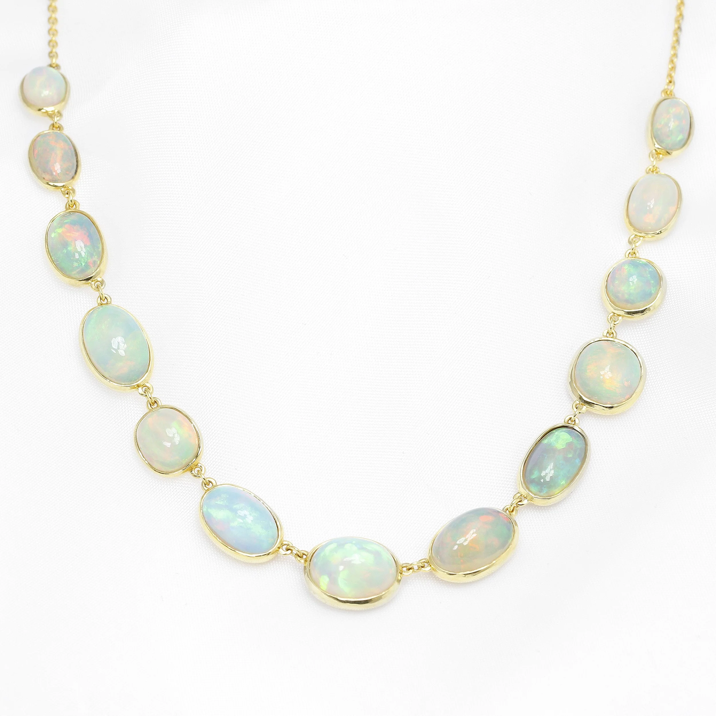 Opal Necklace in Yellow Gold