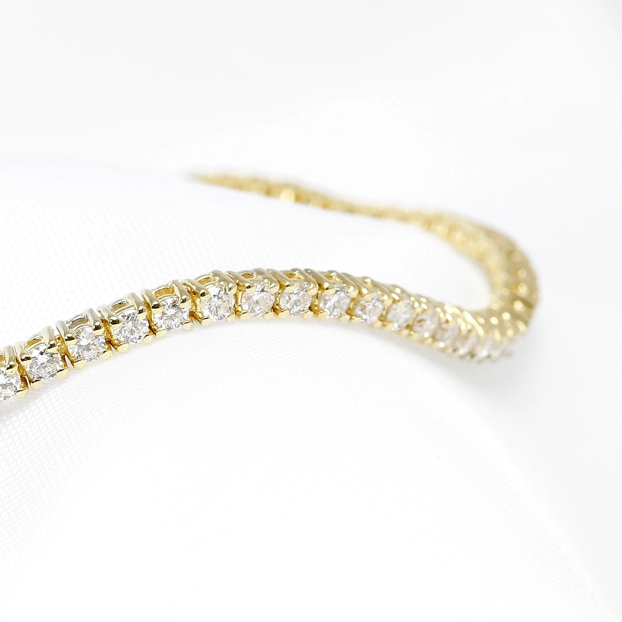 Yellow Gold Diamond Line Bracelet