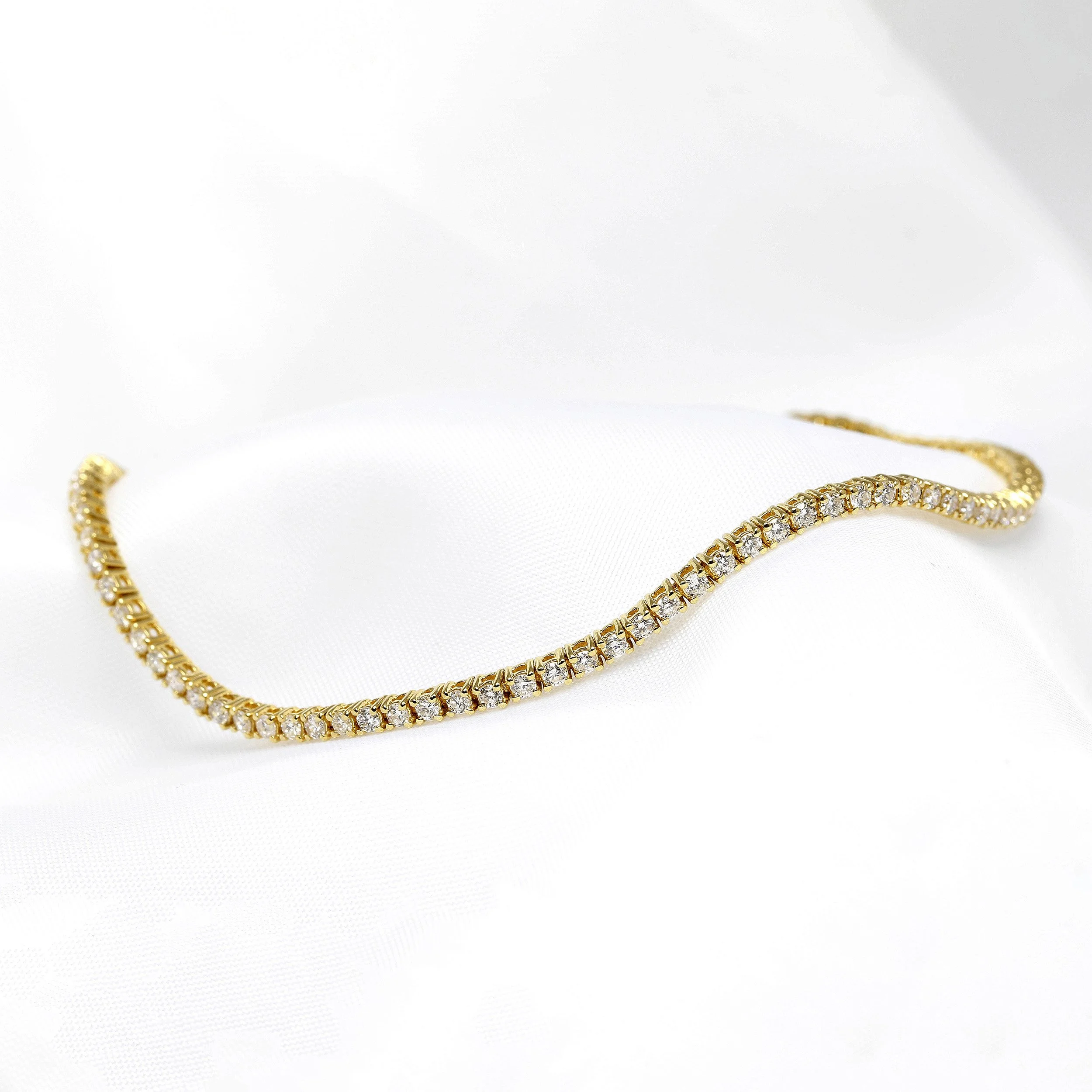 Yellow Gold Diamond Line Bracelet